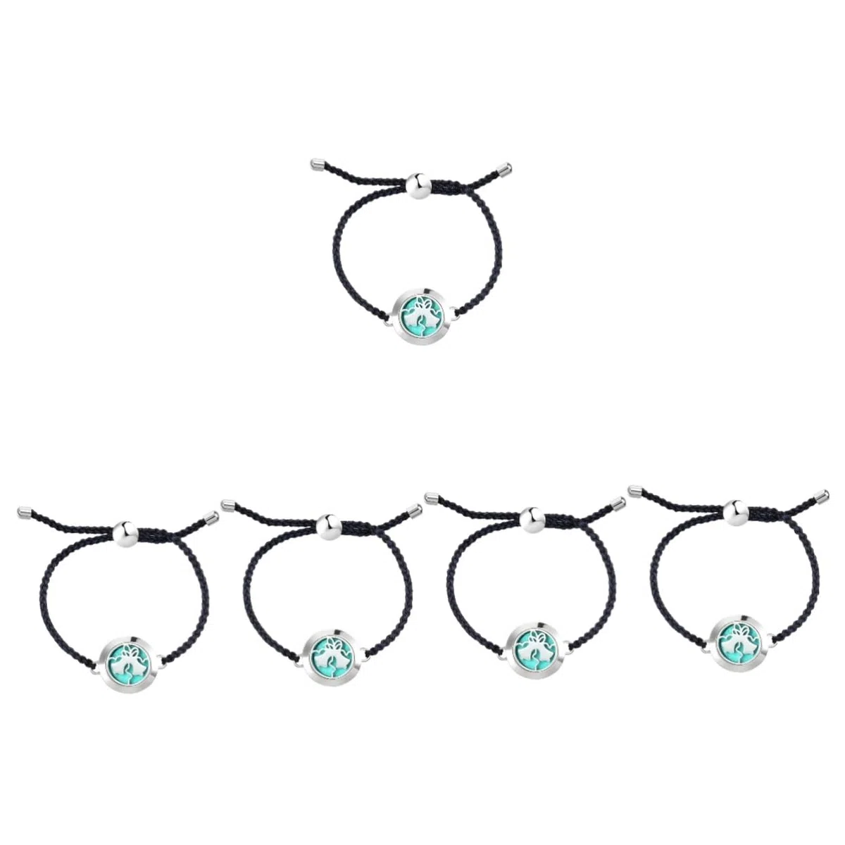 5piezas Pulsera Difusora De Aceites Esenciales Para Mujeres Pulsera Ajustable De Aromaterapia Locket De Perfume Joyería Elegante Para Ocasiones Especiales