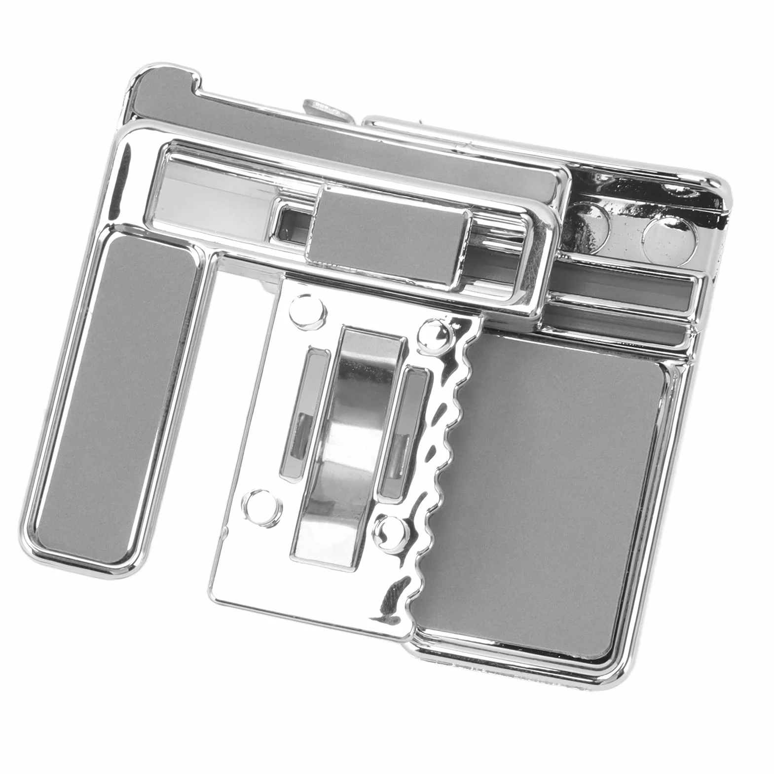 Ajustador de cintura, pantalones con hebilla de clip retráctil para cintura, multifunción, hebilla con clip para cinturón, pantalones, hebilla con clip retráctil para la vida (Plata)