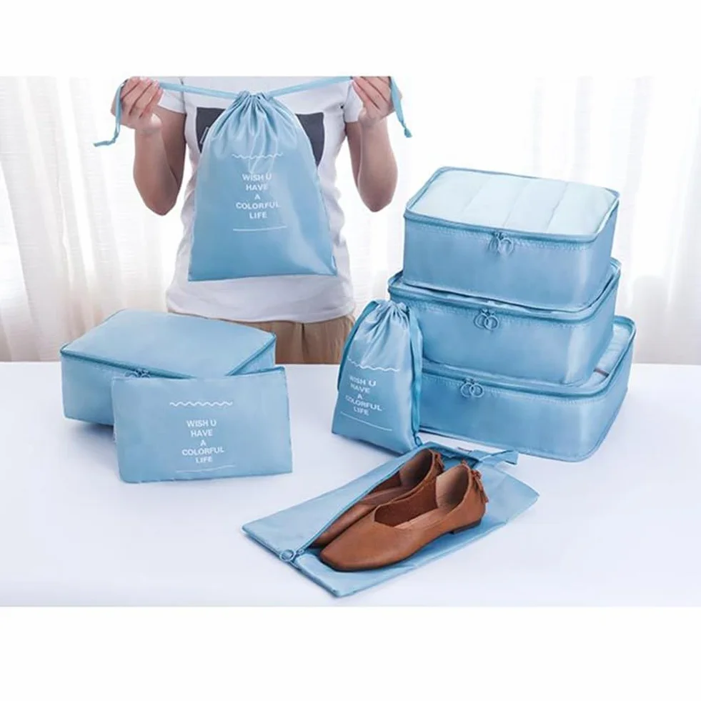 Organizador de maletas, ligero, equipaje de mano, bolsa de compresión parcial, organizador de maletas, juego con Ompression impermeable, bolsa de cosméticos, juego de bolsas de ropa