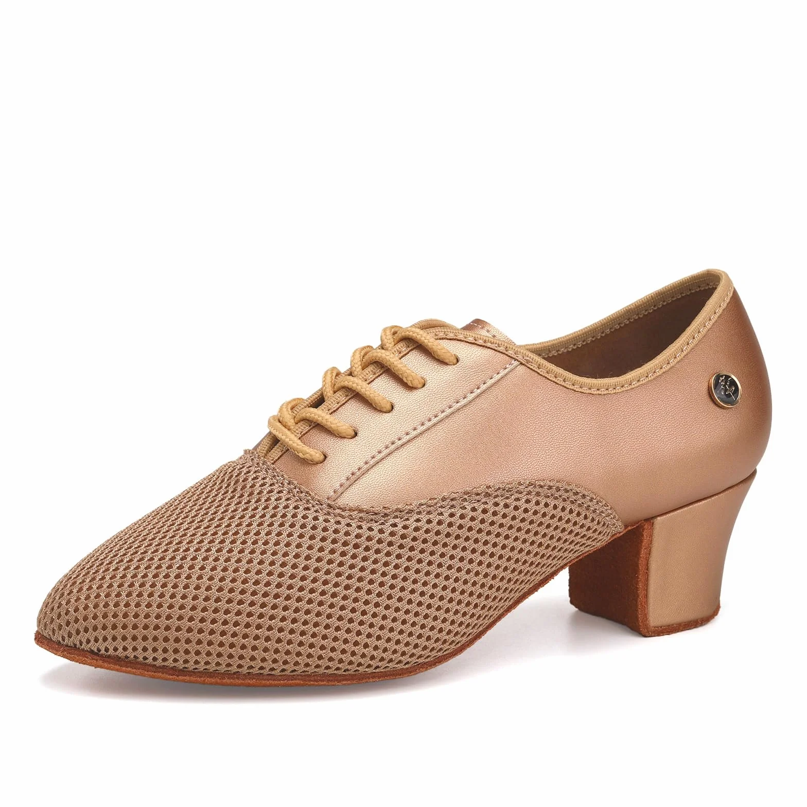 Zapatos de Baile Latino Mujer Punta Cerrada Practica Salsa Tango Performance Zapatos Baile de Salon con Tacón de 5cm Suela de Ante