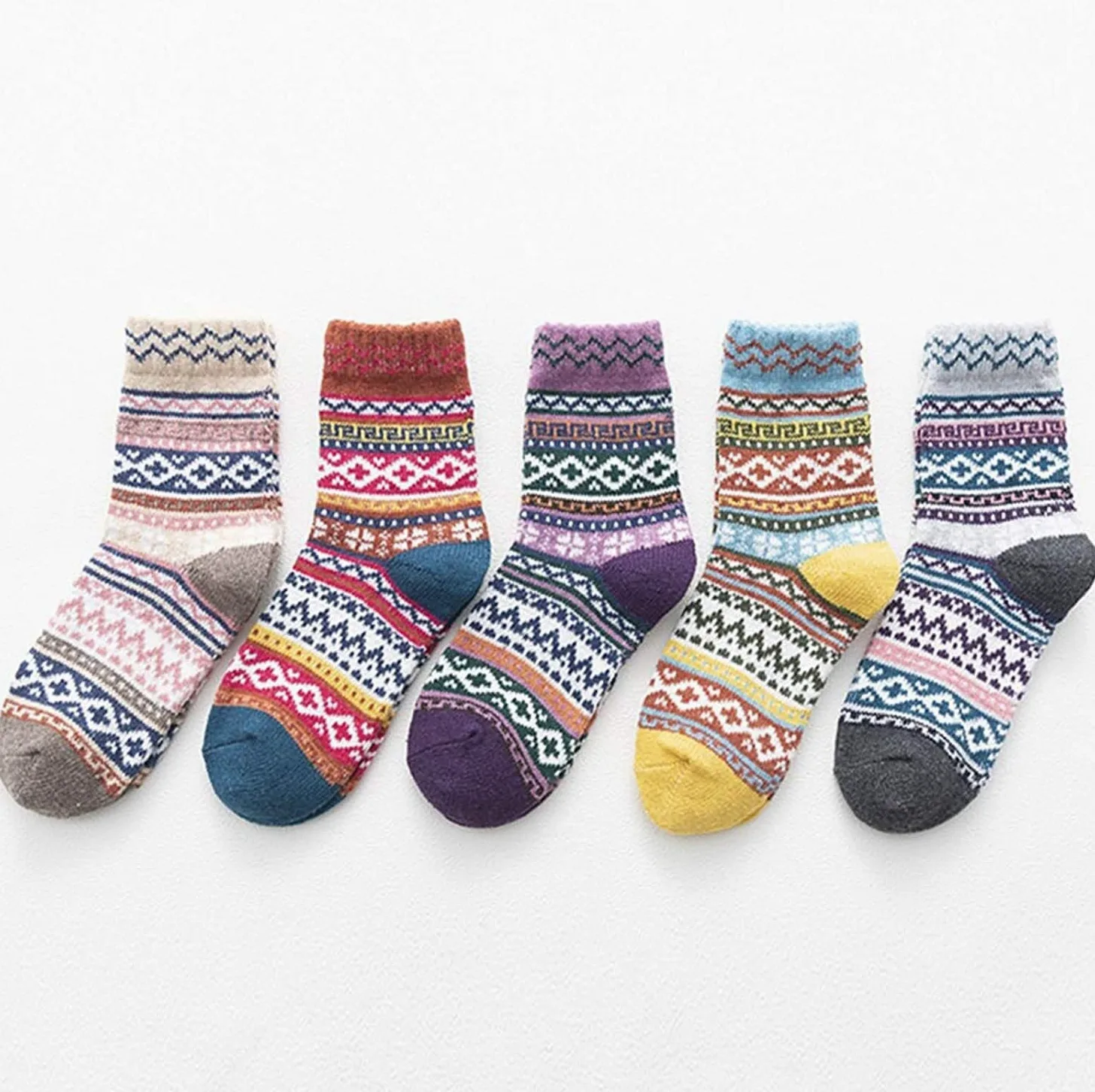 Calcetines Termicos 5 Pares De Calcetines De Invierno Cálidos Y Acogedores Para Mujer, Calcetines Gruesos De Punto Para Mujer, Calcetines Invierno