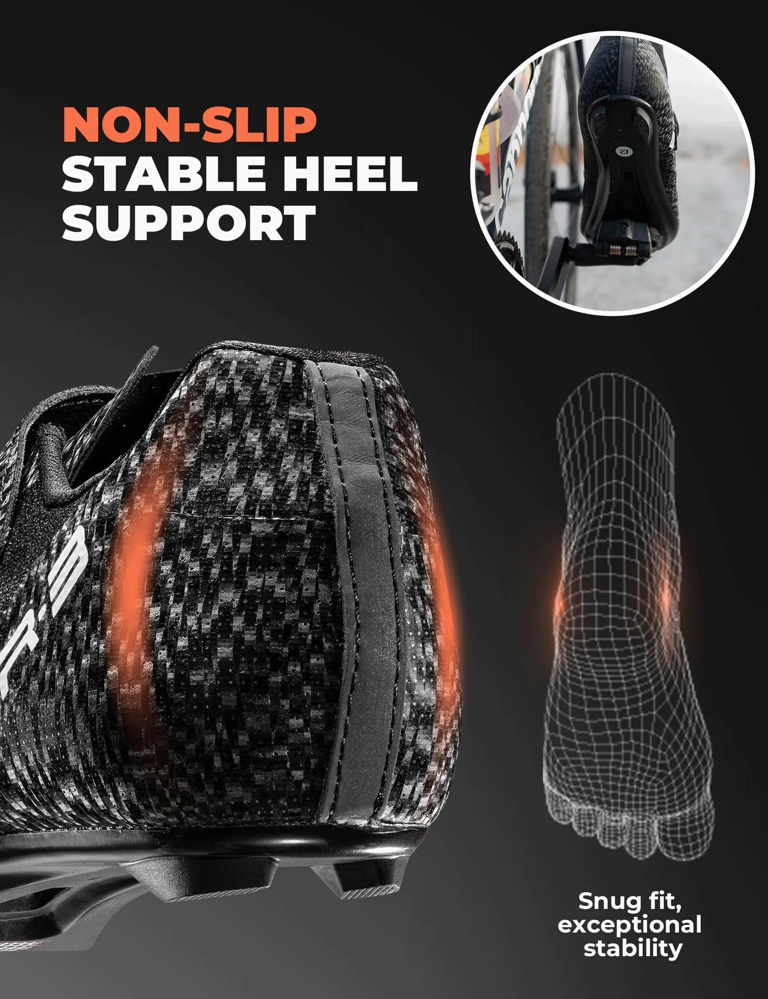 ROCKBROS Zapatilla de Ciclismo para Hombre y Mujer, Zapatos Bicicleta de Carretera MTB Compatible con Calas SPD-SL/KEO, Calzado con Suela de Nailon para Competición y Entrenamiento