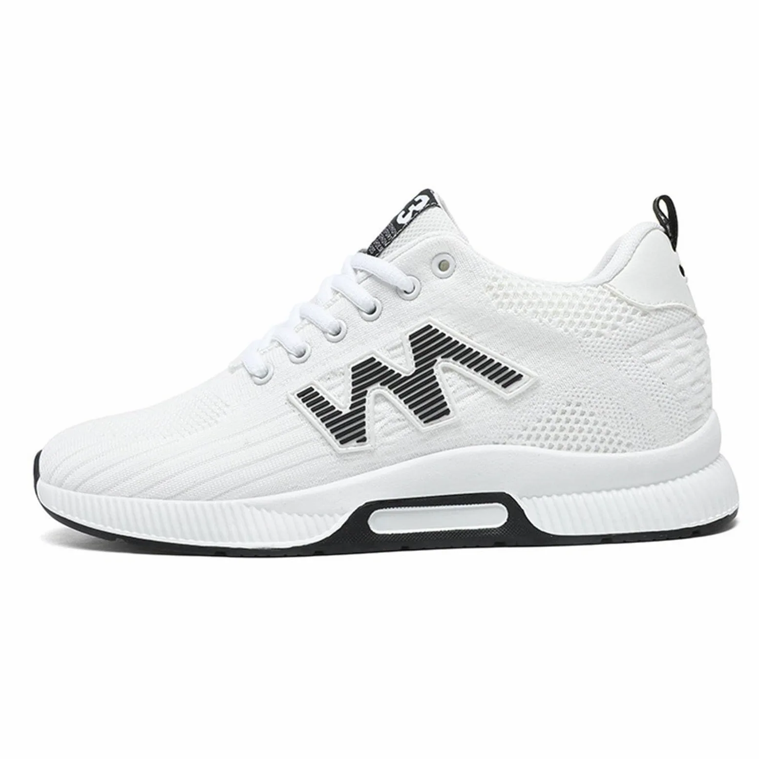 Par de zapatos de hombre con elevación, zapatillas informales de malla, ligeras, transpirables, con cordones y tacón de elevación oculto, 10 cm