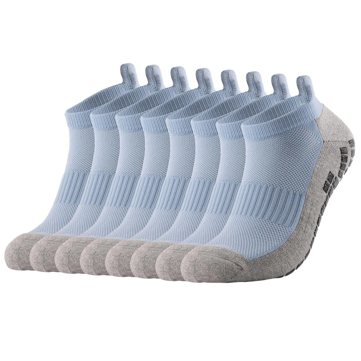 Calcetines de compresión de tobillo para hombres y mujeres, 2/4/6 pares, calcetines de compresión de corte bajo con soporte de tobillo, azul cielo, 8 pares, 8 Pairs Sky Blue, 9-12
