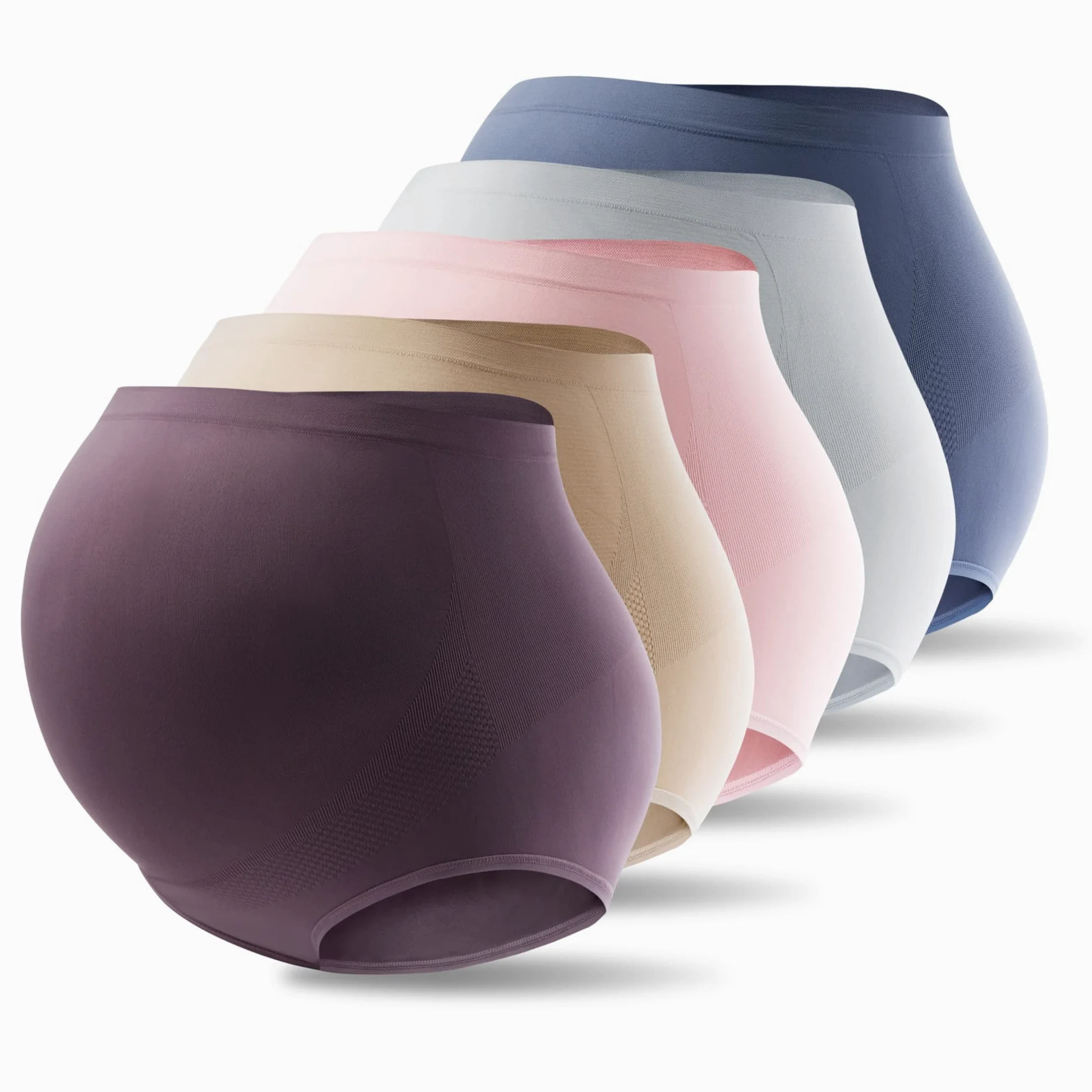Mama Cotton Women's Over Bump Maternity Retser Alta Cintura sin Costuras Arrendas de Embarazo Multi-Paquete