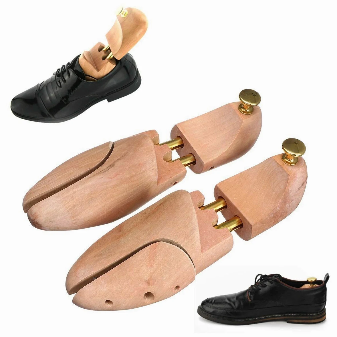 Horma para Ensanchar Zapatos Zapato de Madera Ajustable Árboles de 1 par de Zapatos de Madera Camilla de árbol Shaper Keeper Anti-Arruga 35-46/5-12/3-11.5 Hormas para Zapatos