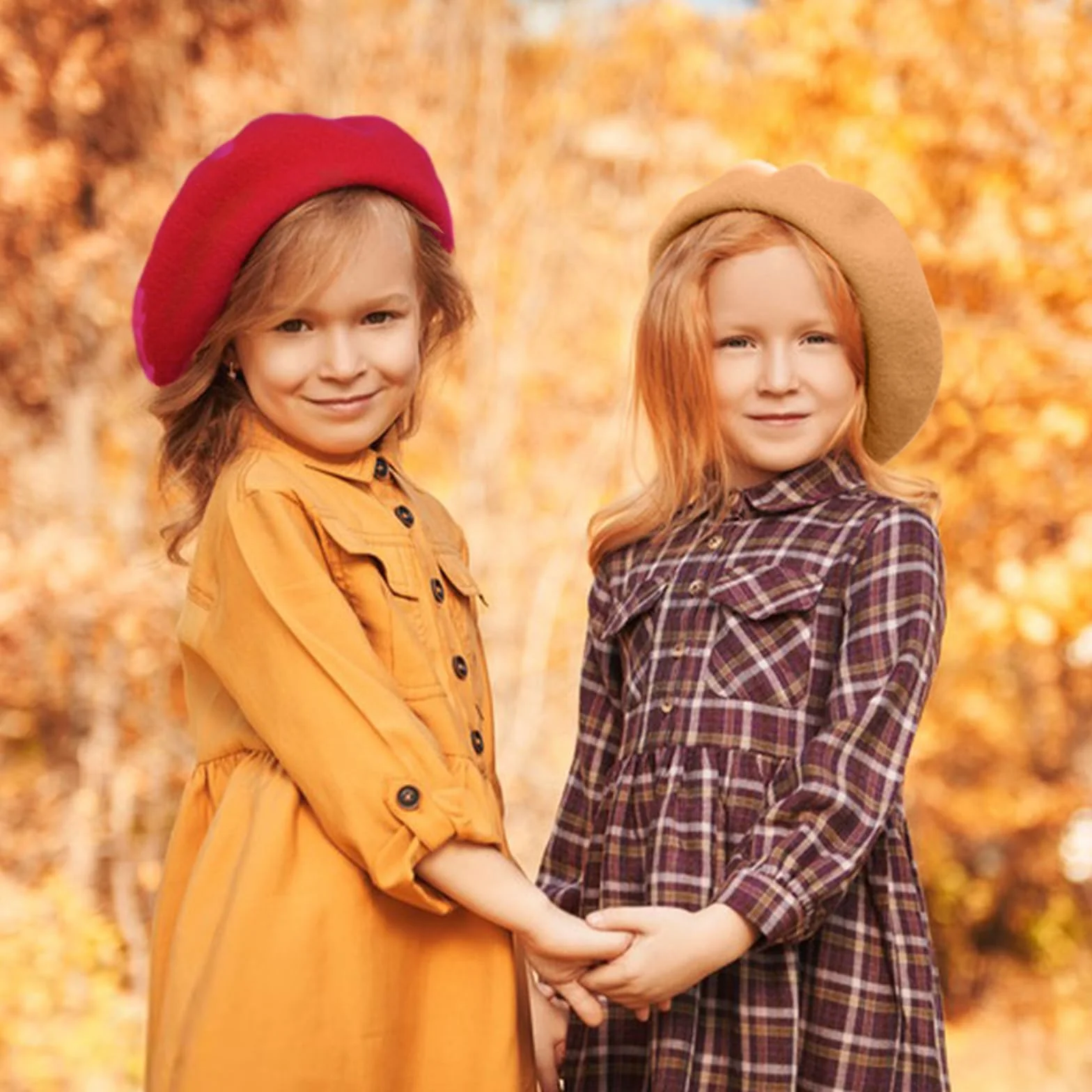 Winmany Niñas Boina Sombrero Color Sólido Francés Beret Otoño Invierno Lana Artista