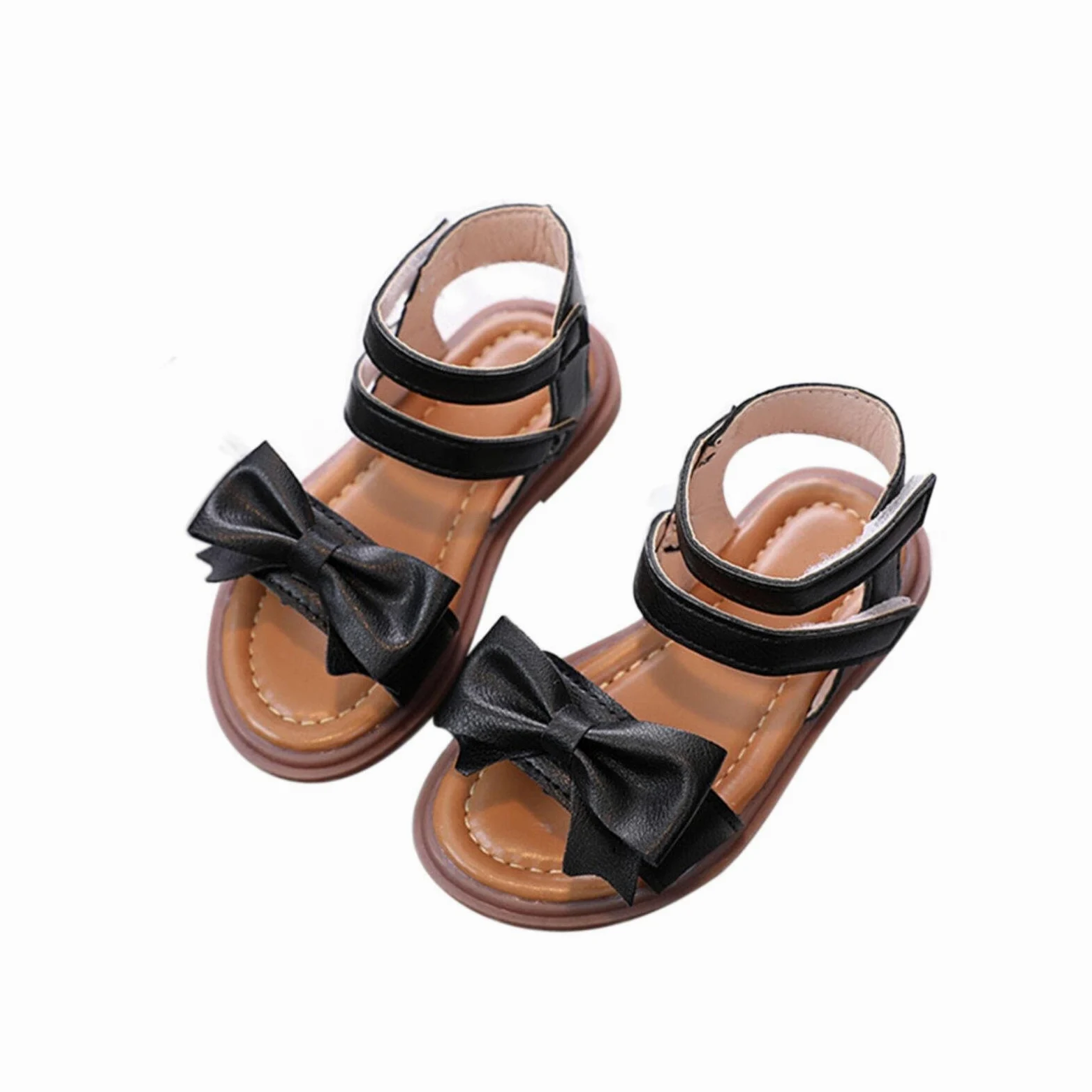 MMRTDJDR Generisch Sandalias para niña Sandalias de Verano con Lazo Zapatillas Sandalias para niñas con Suela Blanda Sandalias Romanas Sandalias de Verano Zapatos de Princesa para niñas