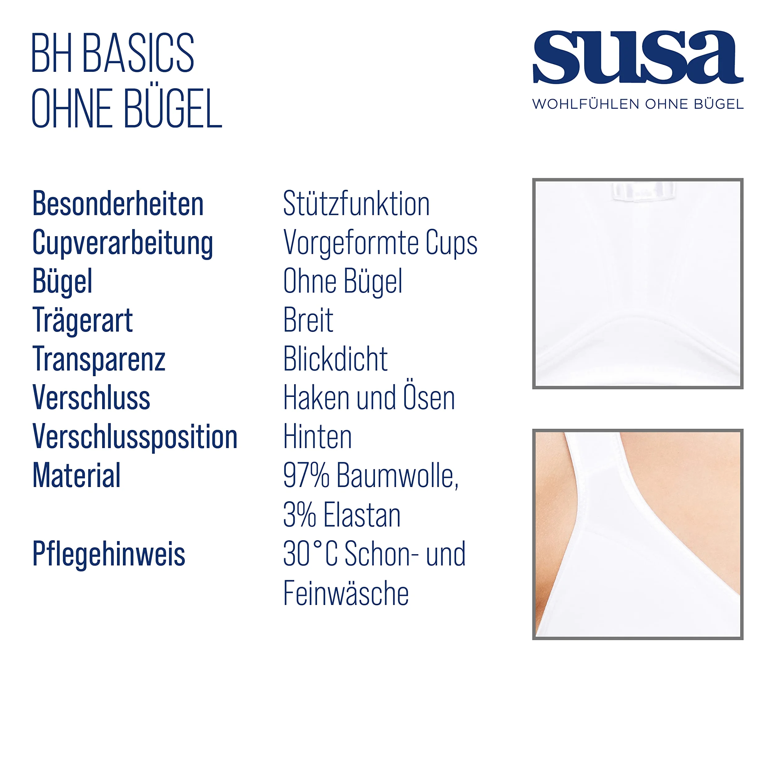 SUSA Cotton Sujetador Mujer