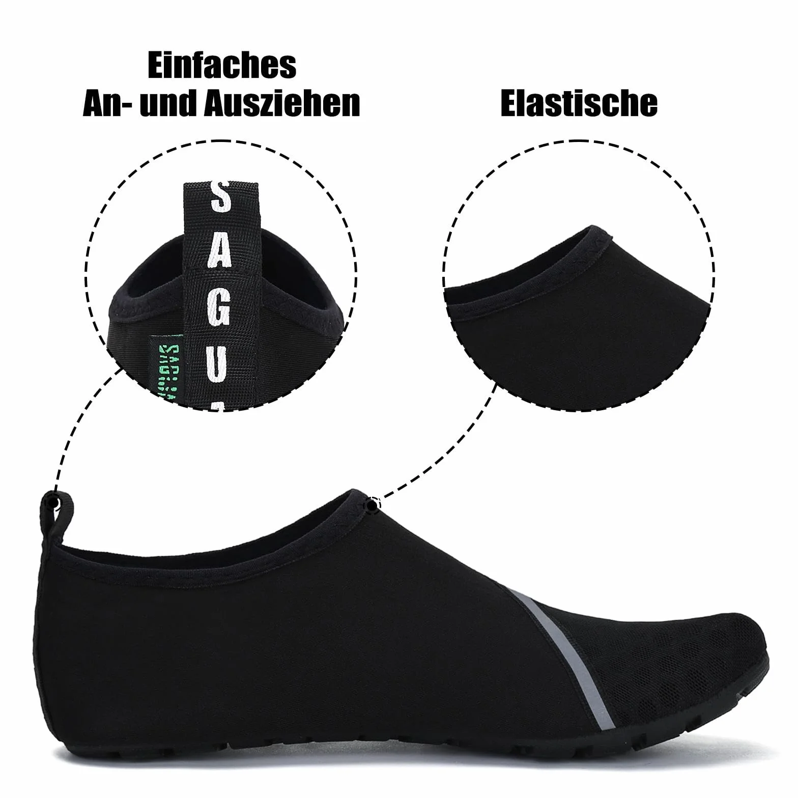 SAGUARO Escarpines Secado Rápido Zapatillas de Agua Mujer Hombre Gr.36-47 EU