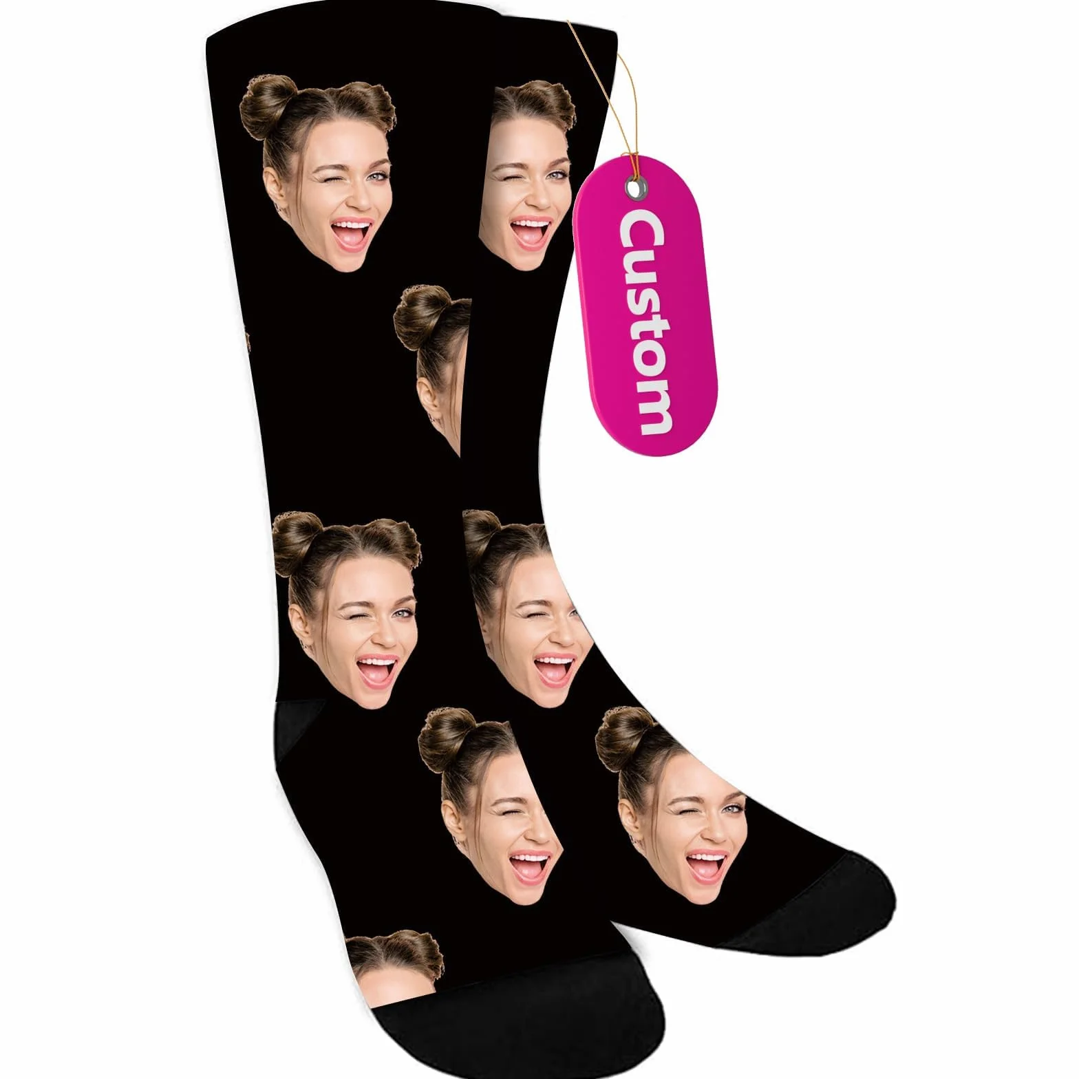 Bemaystar Calcetines Personalizados con Foto o Imagen para Hombre y Mujer