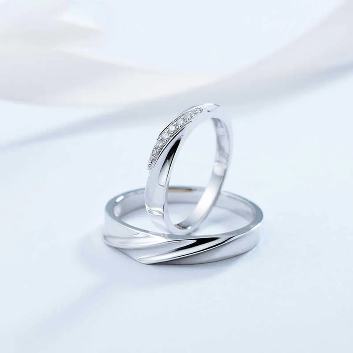 Anillo para hombre, sin piedras preciosas, oro auténtico 375, anillos de compromiso, oro blanco de 9 quilates, alianzas de boda auténticas, 3,9 mm, para hombres, talla 63 (20,1)