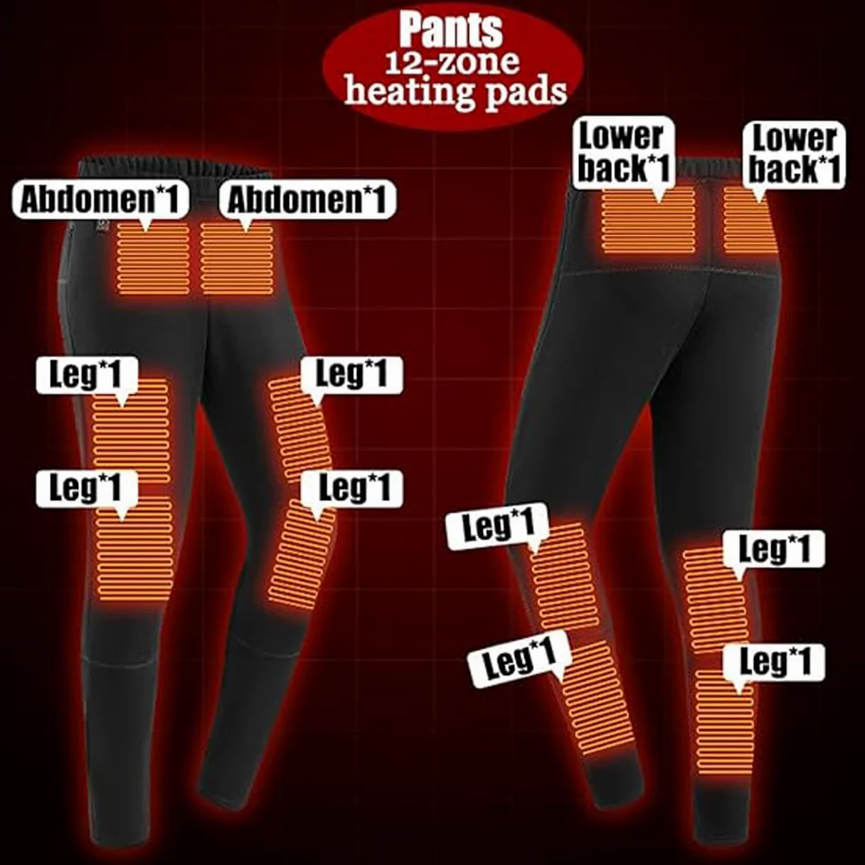LANGWEI Ropa Interior Térmica Calefactable para Mujer, 28 Zonas De Calefacción Forro Polar Ropa Interior Térmica Eléctrica para Exteriores En Invierno