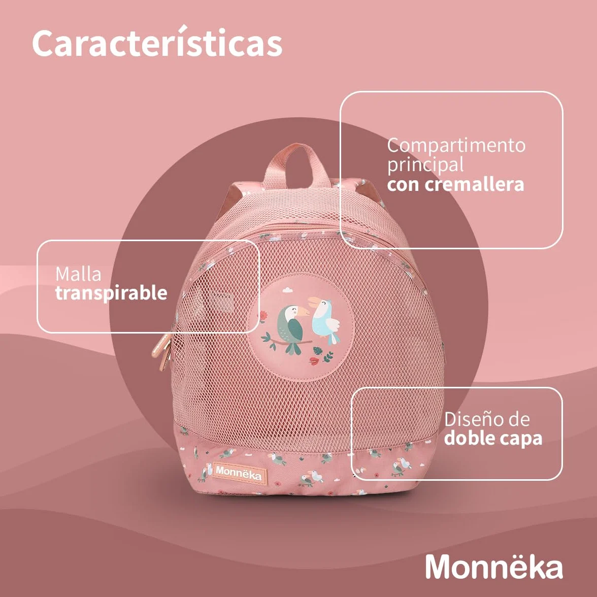 Mochila Antiarena | Ligera y transpirable | Secado rápido | Tirantes ajustables y acolchados | Ideal para toallas y juguetes de playa | toucan