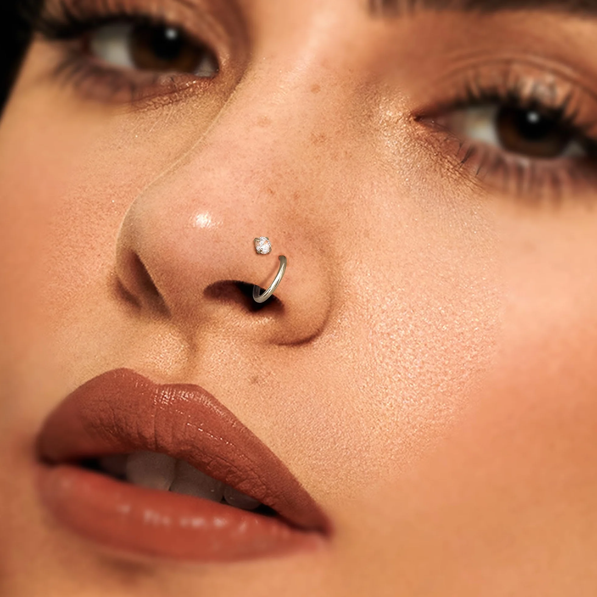 LOLIAS 12Pcs Piercing Nariz Oro Plata Piercing Nariz Acero Quirurgico 6/8/10mm Piercing Nariz Aro Piercing Septum Nostril Pendientes Nariz para Mujer Hombre 18/20G
