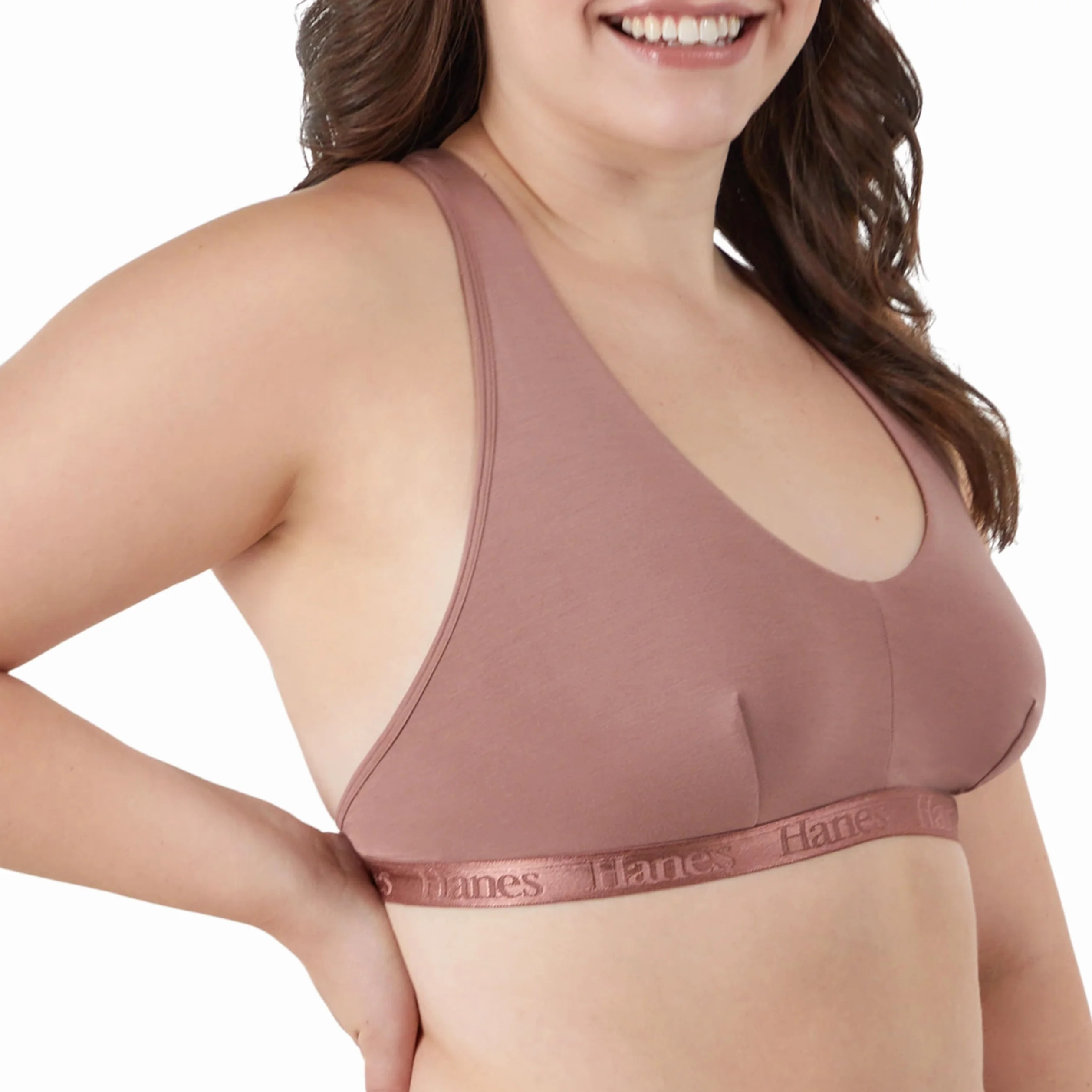 Hanes Originals Ultra Supersoft Racerback, Viscose from Bamboo Bralette Sujetador para Mujer