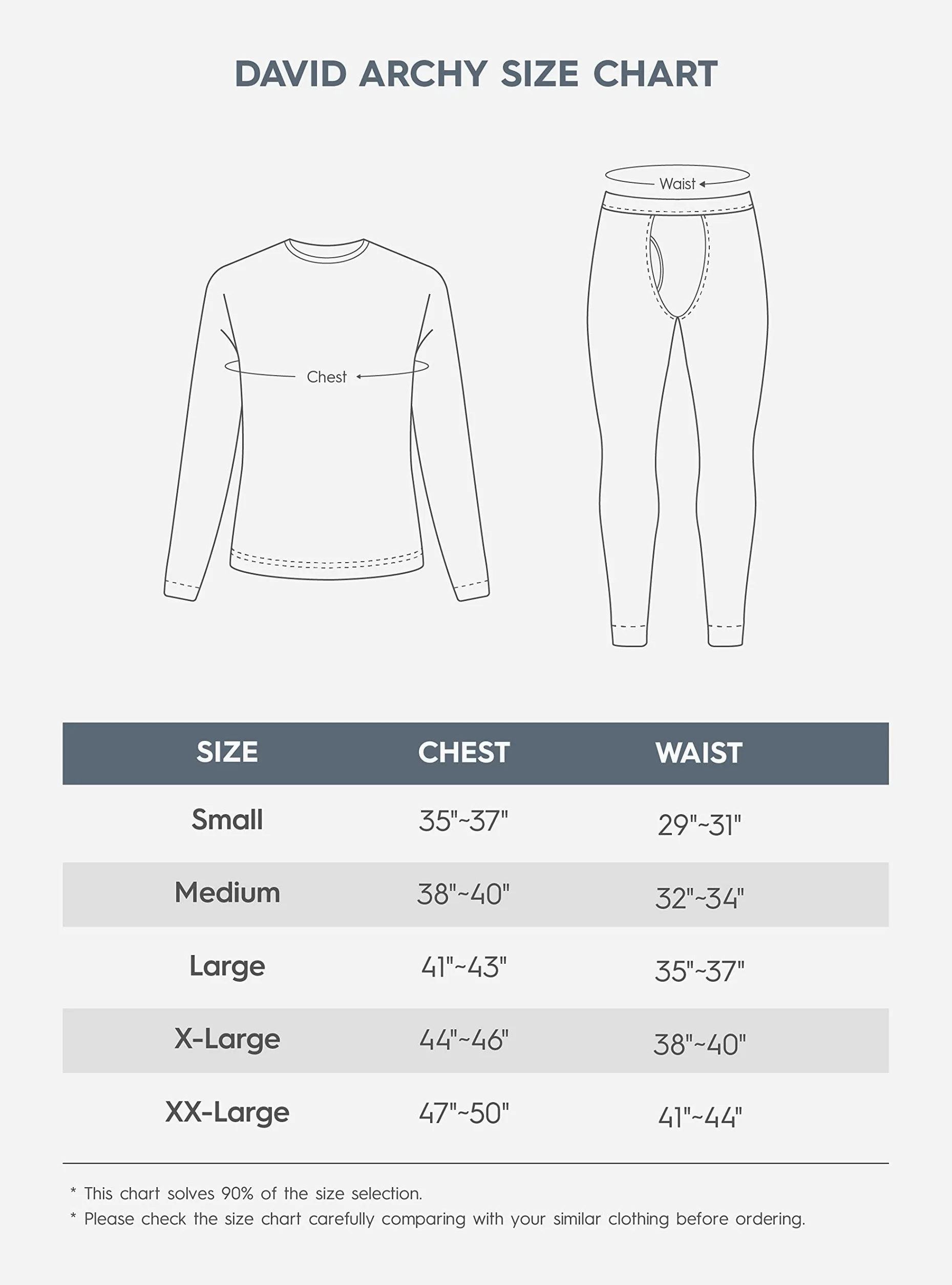 DAVID ARCHY Pantalones térmicos para Hombre Calzoncillos Largos, Ropa Interior térmica para Hombre, Pantalones con diseño de Mosca abiert