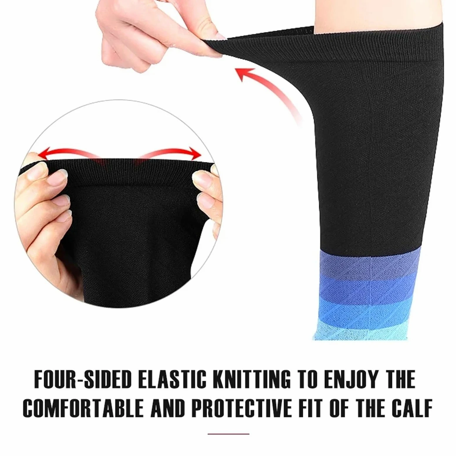 Rodillera Compresion 1 par de mangas compresión for pantorrillas for hombres y mujeres que corren, calcetines sin pies 20-30 mmHg for deportes al aire libre maratones