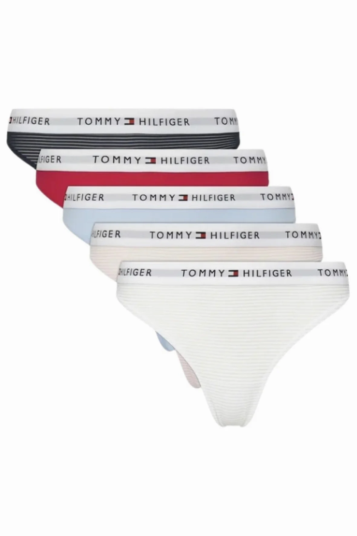 Tommy Hilfiger Mix 5 Pack Thong Uw0uw05932 Thong Mujer (Pack de 5)