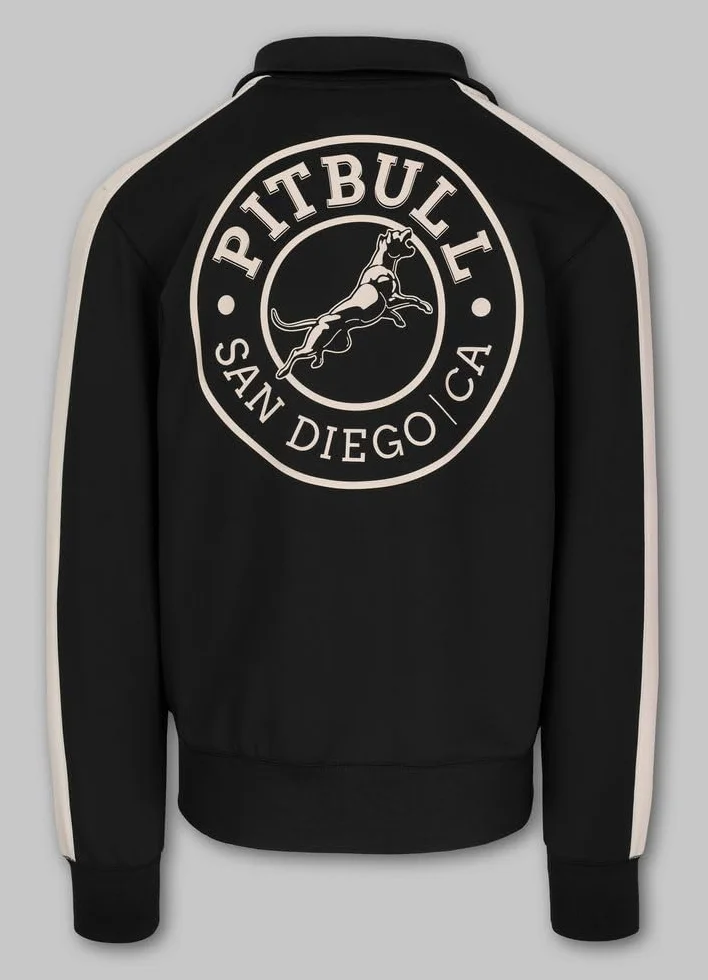 PITBULL - Sudadera Hombre con Cremallera Oldschool San Diego CA, Chaqueta Sudadera Hombre con Cuello Alto, Chaqueta con Cremallera, Sudaderas con Estampado, Sweatshirt