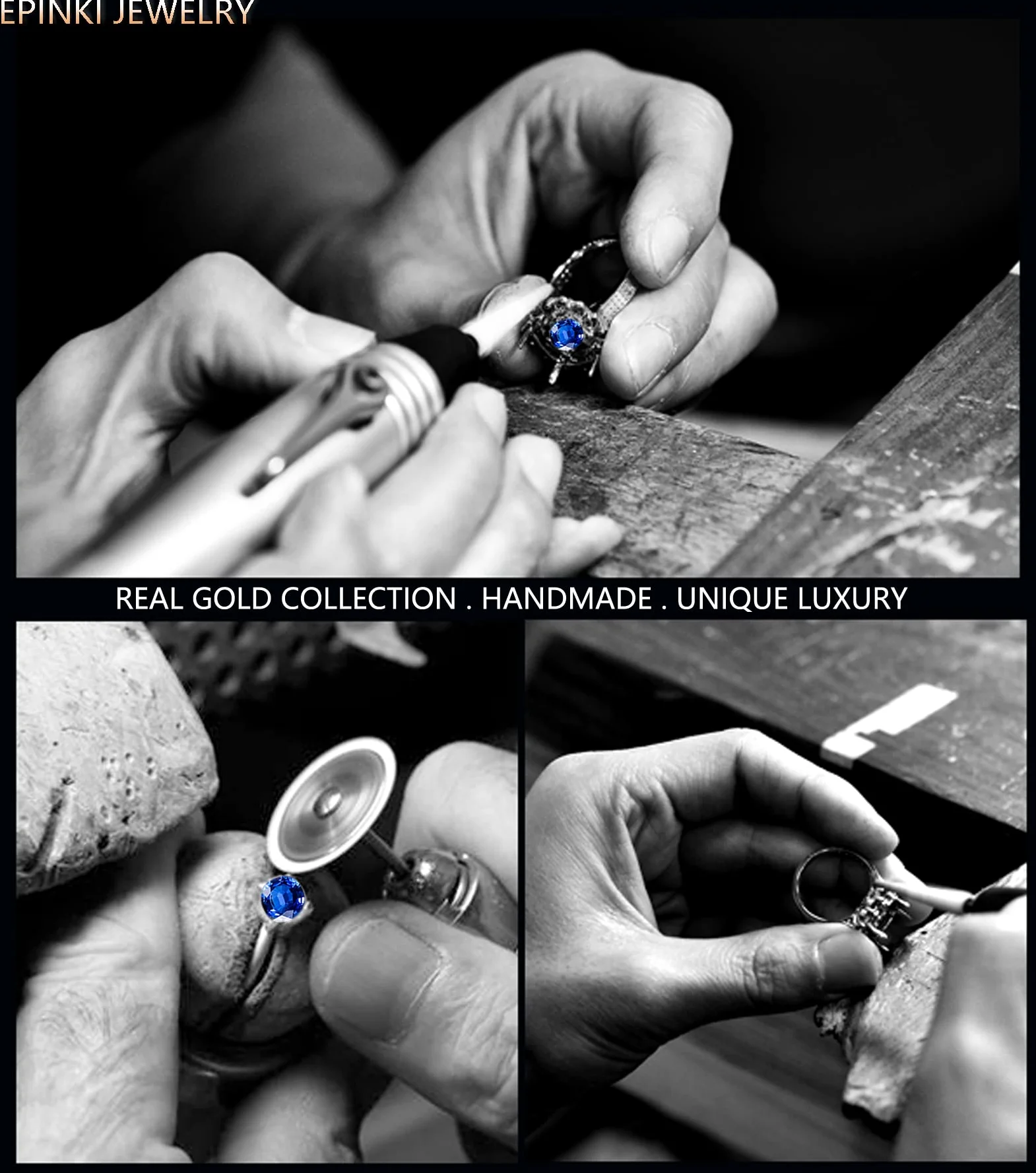 Epinki Pendientes Oro 9K/14K/18K para Mujer, 1/2ct Moissanita Flor Pendientes Fiesta Joyería
