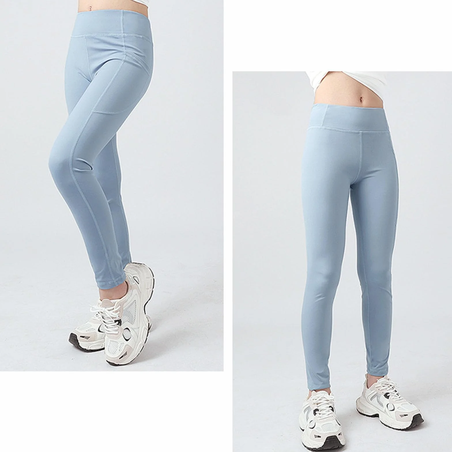 Pantalones deportivos para niñas, leggings atléticos para niñas, pantalones de baile, correr, yoga, entrenamiento, baile activo, mallas con bolsillos