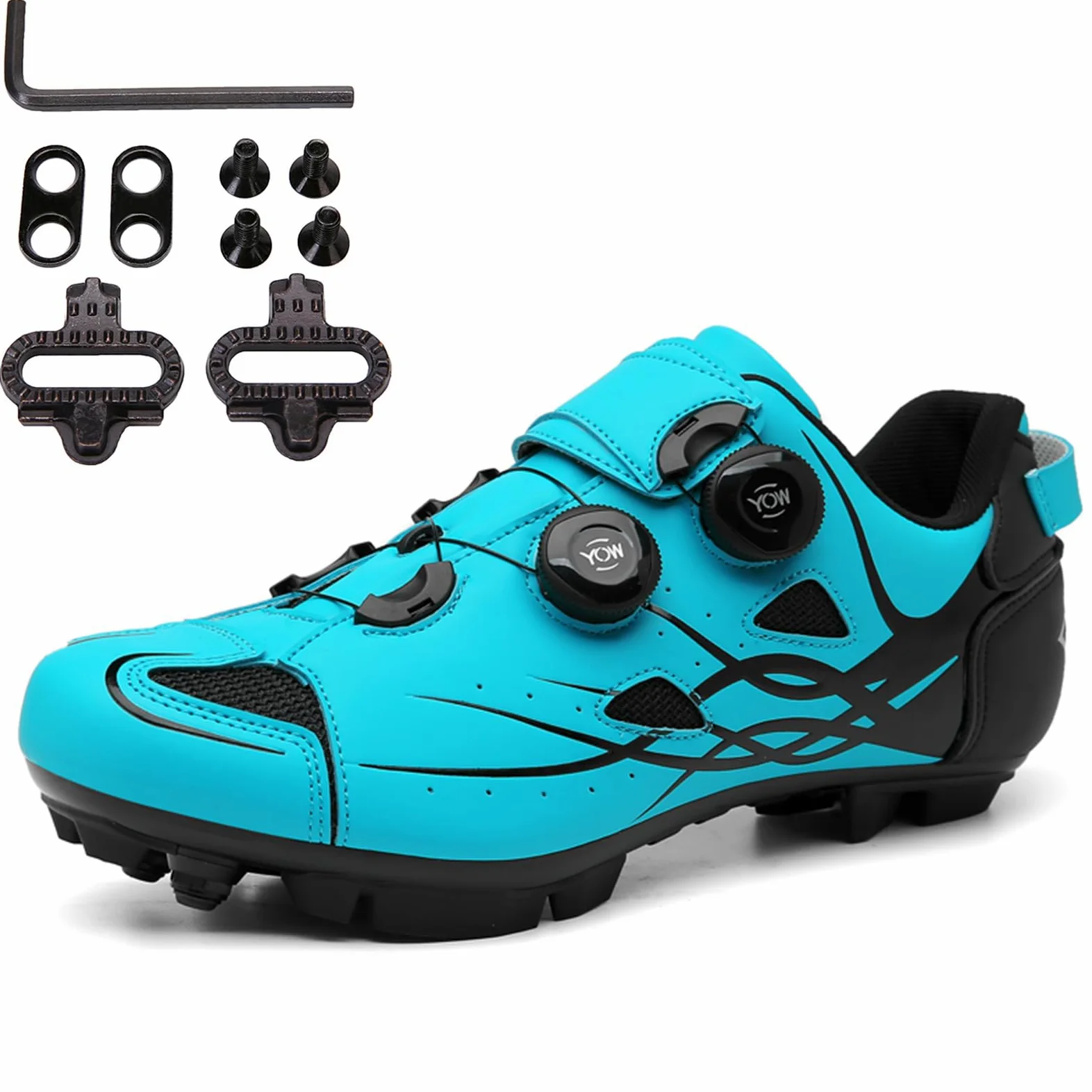 Zapatillas BTT para Hombre Zapatillas de MTB Transpirables y cómodas Compatibles con calas SPD de 2 Tornillos Incluidas, Calzado para Ciclismo al Aire Libre