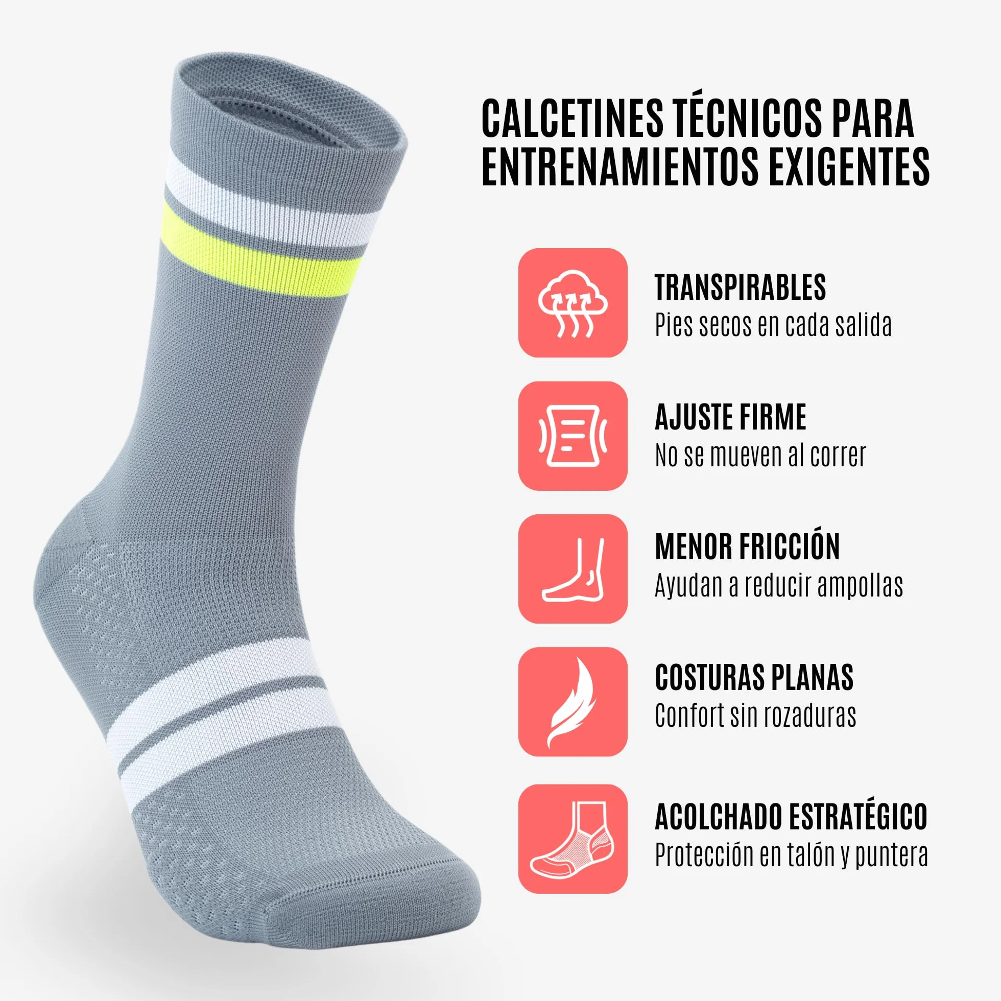 Calcetines Running Compresivos Vaporfeel Reducción Fatiga Circulación Unisex