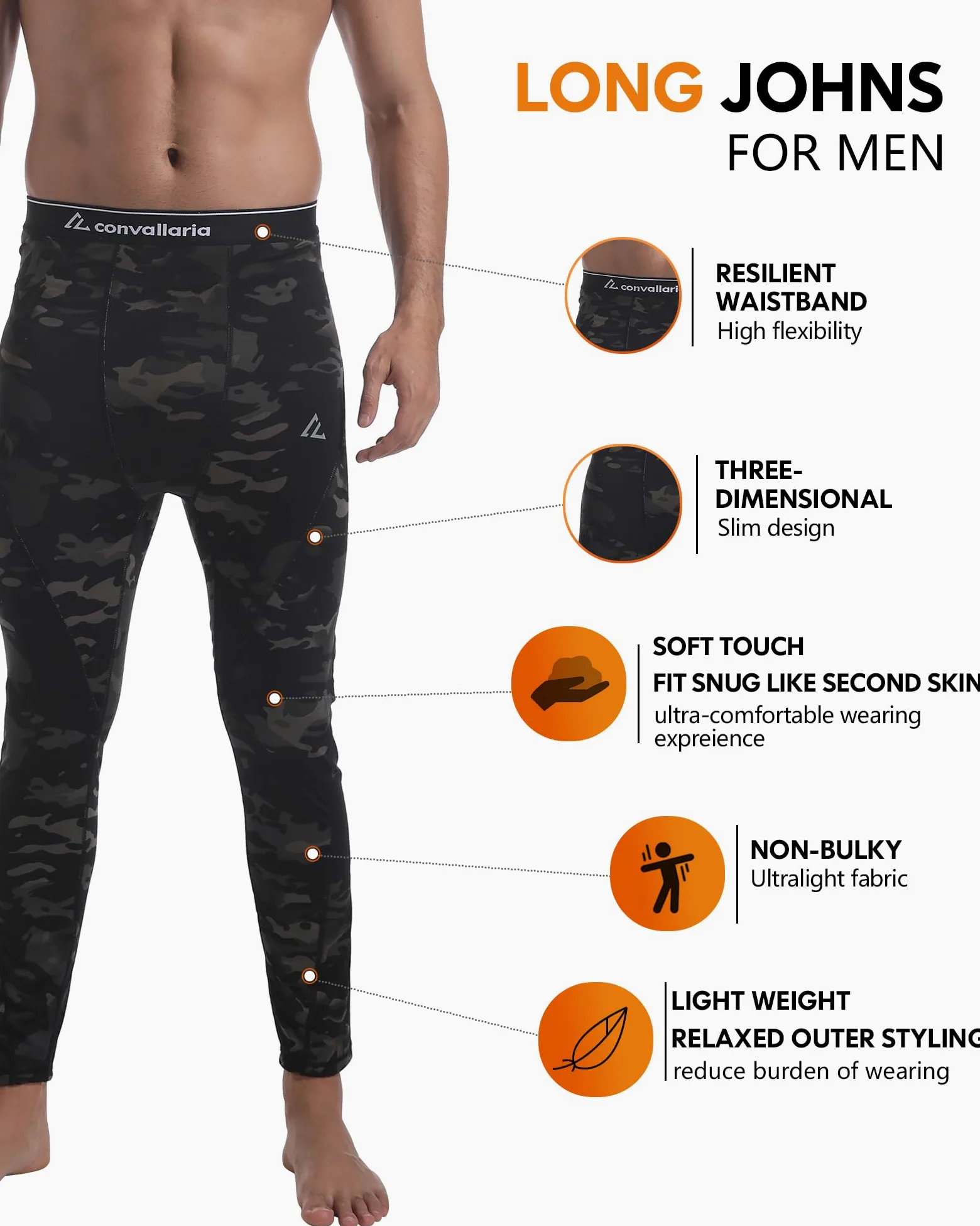 CL convallaria Ropa Termica Hombre Frio Conjunto Termico Hombre Ropa Interior Térmica Hombre Medias Termicas Hombre Invierno