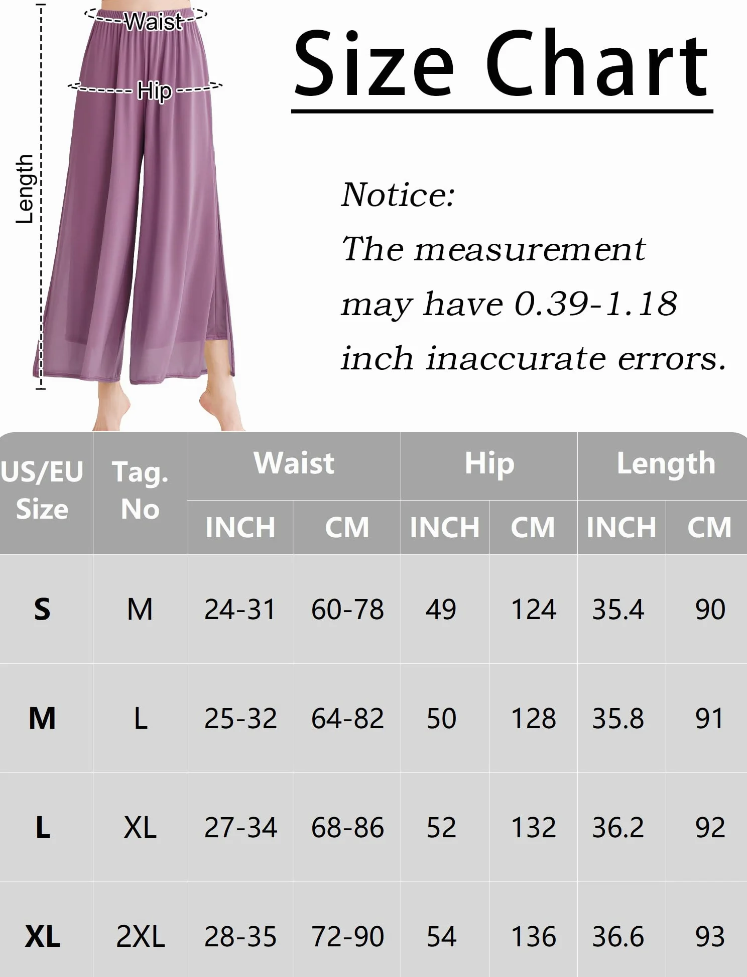 SEAUR Pantalones palazzo fluidos para mujer con abertura lateral, cintura elástica para baile lírico, disfraz clásico contemporáneo