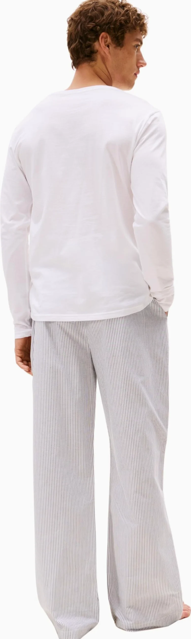 Tommy Hilfiger Camisetas de Manga Larga Pack de 3 Hombre con Cuello Redondo