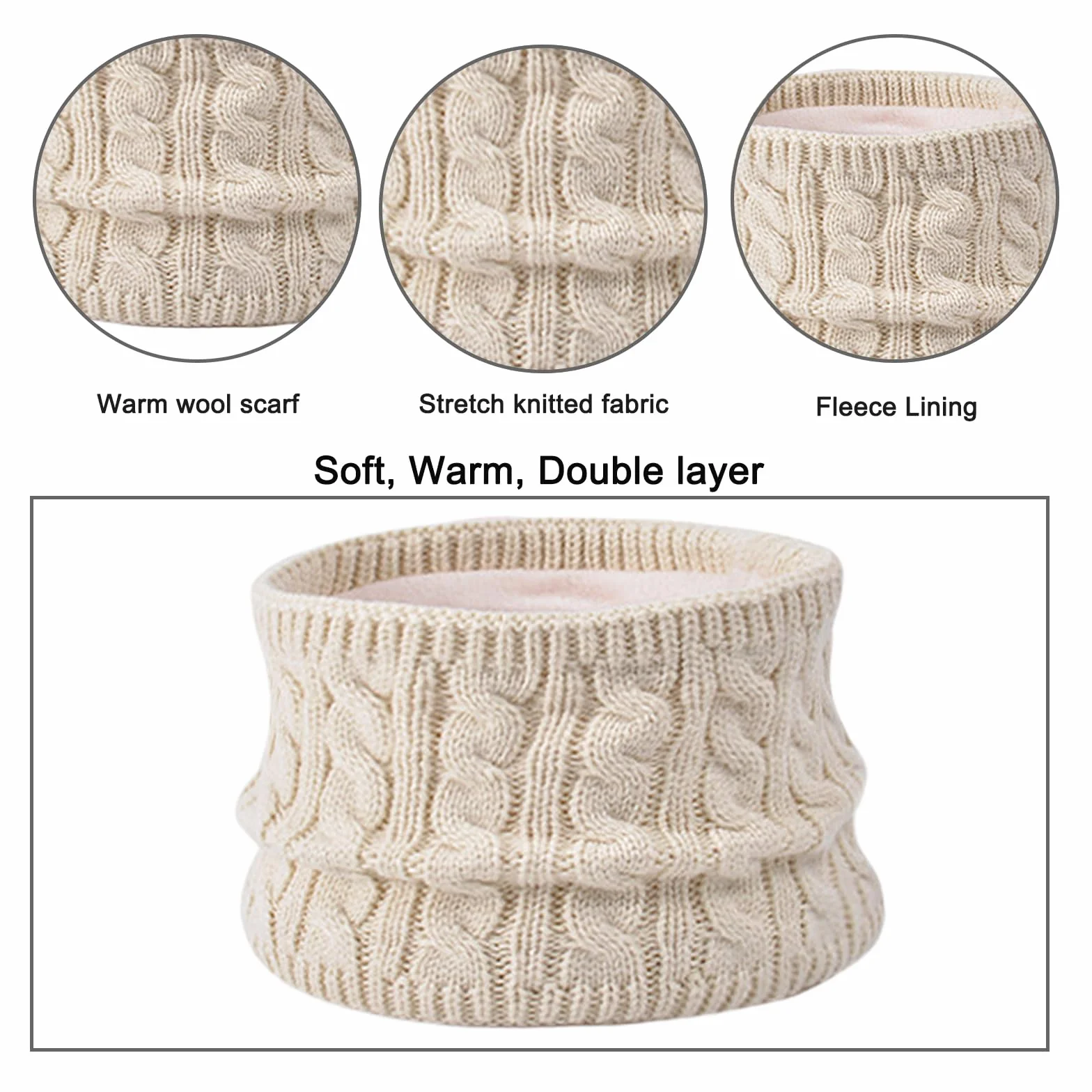 Niños Conjunto Gorro de Punto Bufanda Guantes Set 3 en 1, Invierno Cálidos Beanie con Orejeras Caliente Bufanda Pantalla Táctil Guantes para Niños Niñas 4-10 Años