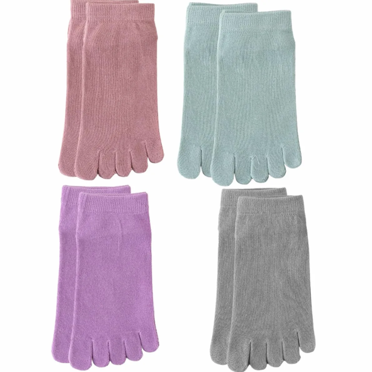 5 Series Calcetines Invisibles Mujer De Calcetines De Dedos Transpirables Suave Y Antideslizante Uso Diario Zapatos Bajos Y Deportivos 4 Pares*5