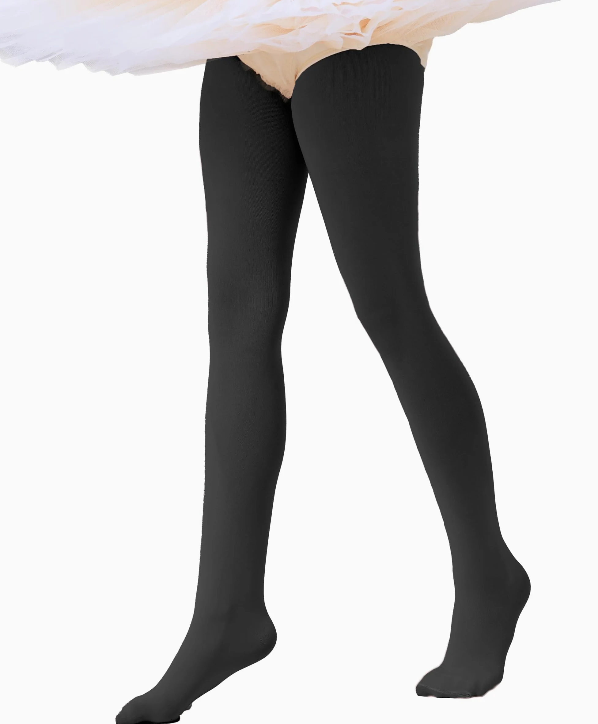 Citystl Medias de ballet para niñas, 3 pares, varios colores, medias de algodón para vestir escolar
