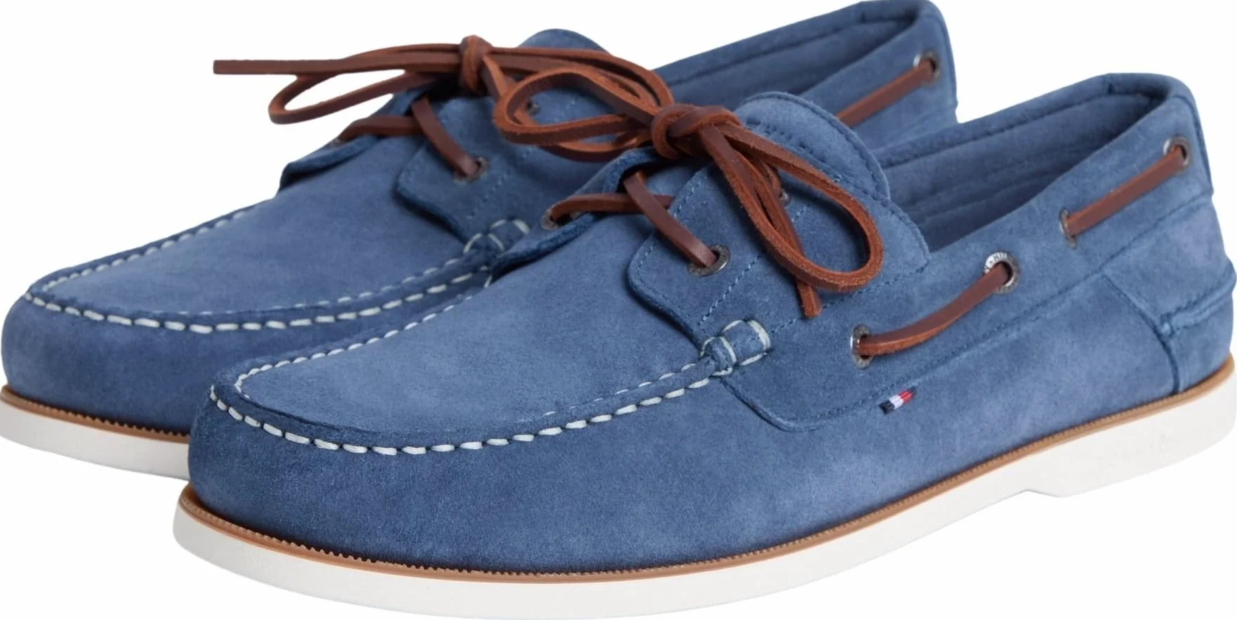 Tommy Hilfiger TH Boat Shoe Core Suede Fm0Fm05387 - Zapatos náuticos para Hombre, Color Azul (mar Egeo), 8