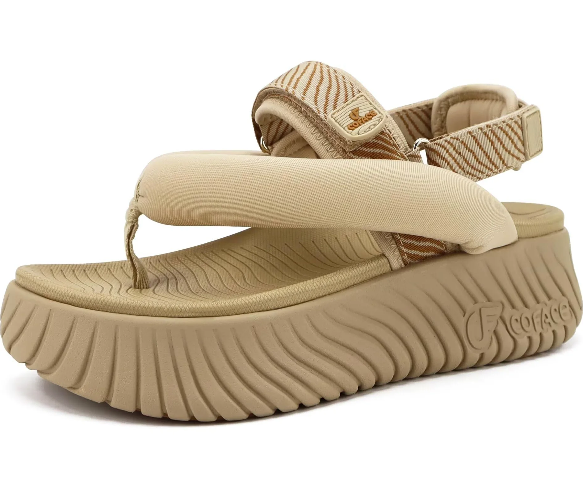 COFACE Ortopedicas Sandalias Trekking Mujer Comodas Caminar Deportivas Sandalias Senderismo Verano Playa Piscina Elegantes Plataforma Chanclas Ajustables Ligera Fascitis Plantar Chancletas
