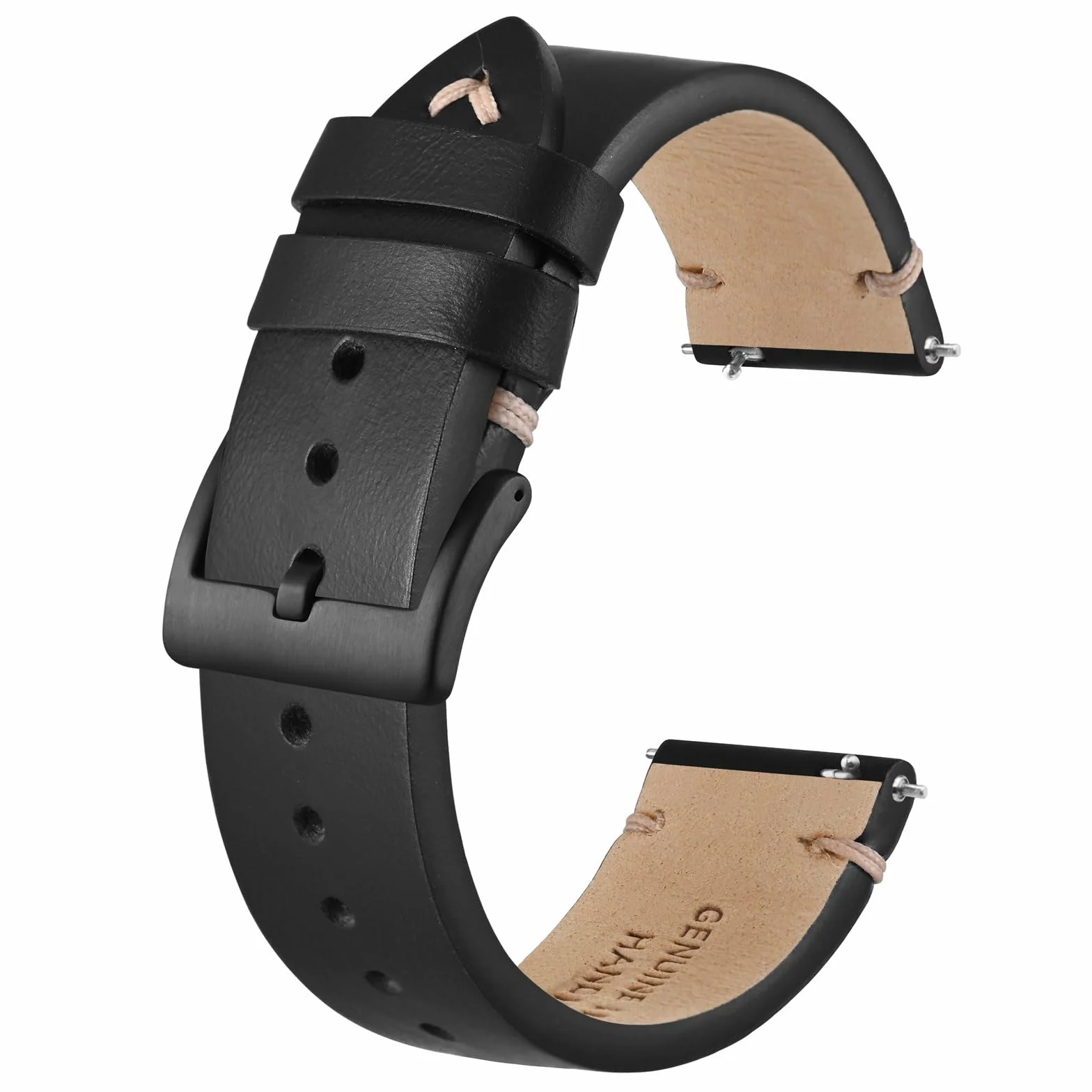 BISONSTRAP Correa de Reloj de Cuero Antiguo, Correas de Repuesto para Hombres, Liberación Rápida, Ancho de Correa 18mm 20mm 22mm