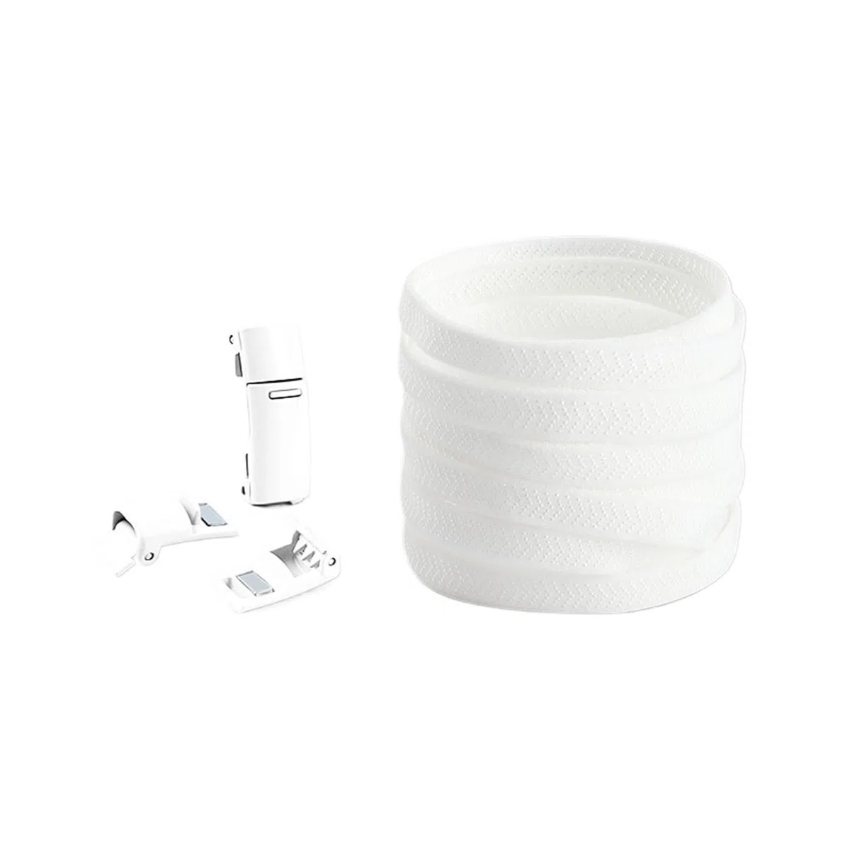 HEAGER cordones de calzado flexibles, Cordones de bloqueo coloridos sin corbatas, cordones elásticos, zapatillas sin cordones, cordones planos for niños y adultos, bandas de goma(White)