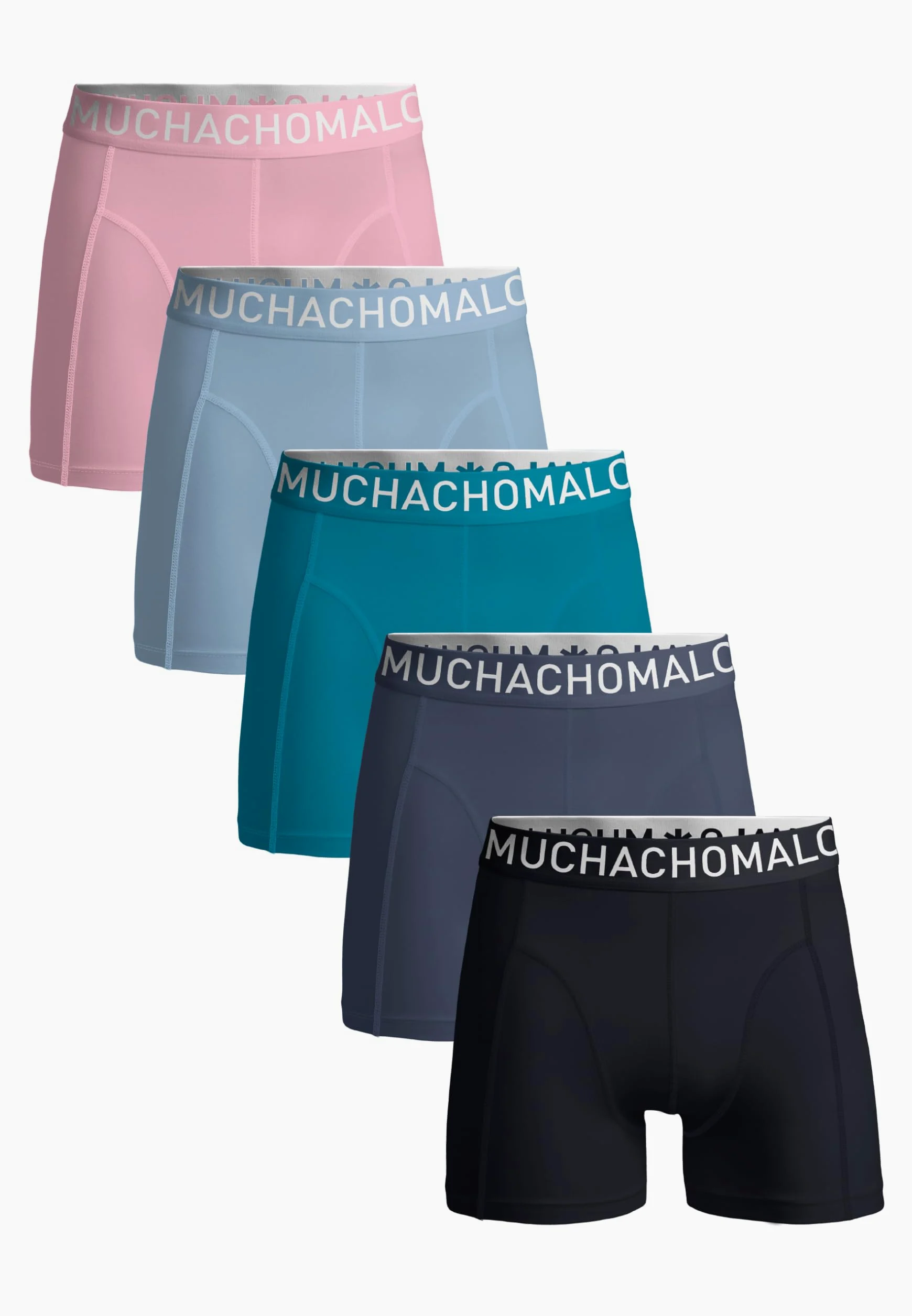 Muchachomalo Calzoncillos para Hombre, Ropa Interior Lisa de Algodón para Hombre, Pack de 4 Unidades, Bóxers Lisos de Corte Clásico con Cintura Elástica