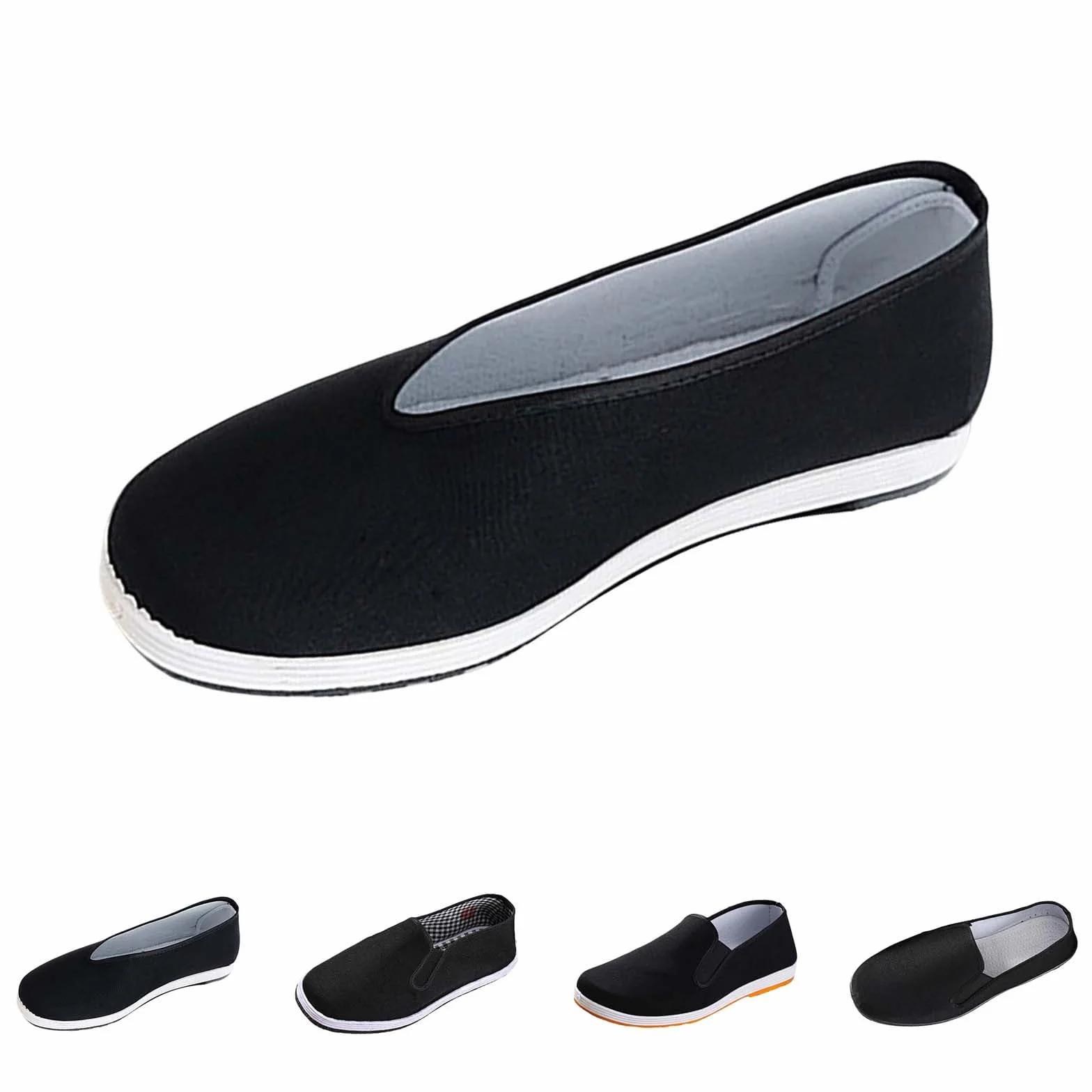 Zapatos tradicionales chinos antiguos de Beijing Kung Fu Tai Chi Zapatos de artes marciales chinos tradicionales Qigong Slip On Zapatillas de caminar Zapatos deportivos ligeros Zapatos al aire libre
