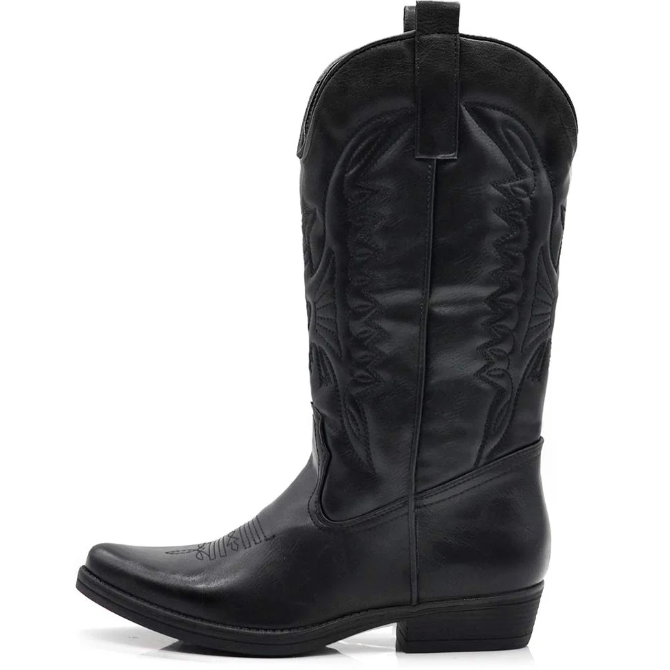 Botas tejanas de mujer, estilo vaquero western con punta, camperas étnicas DT-16 Size: