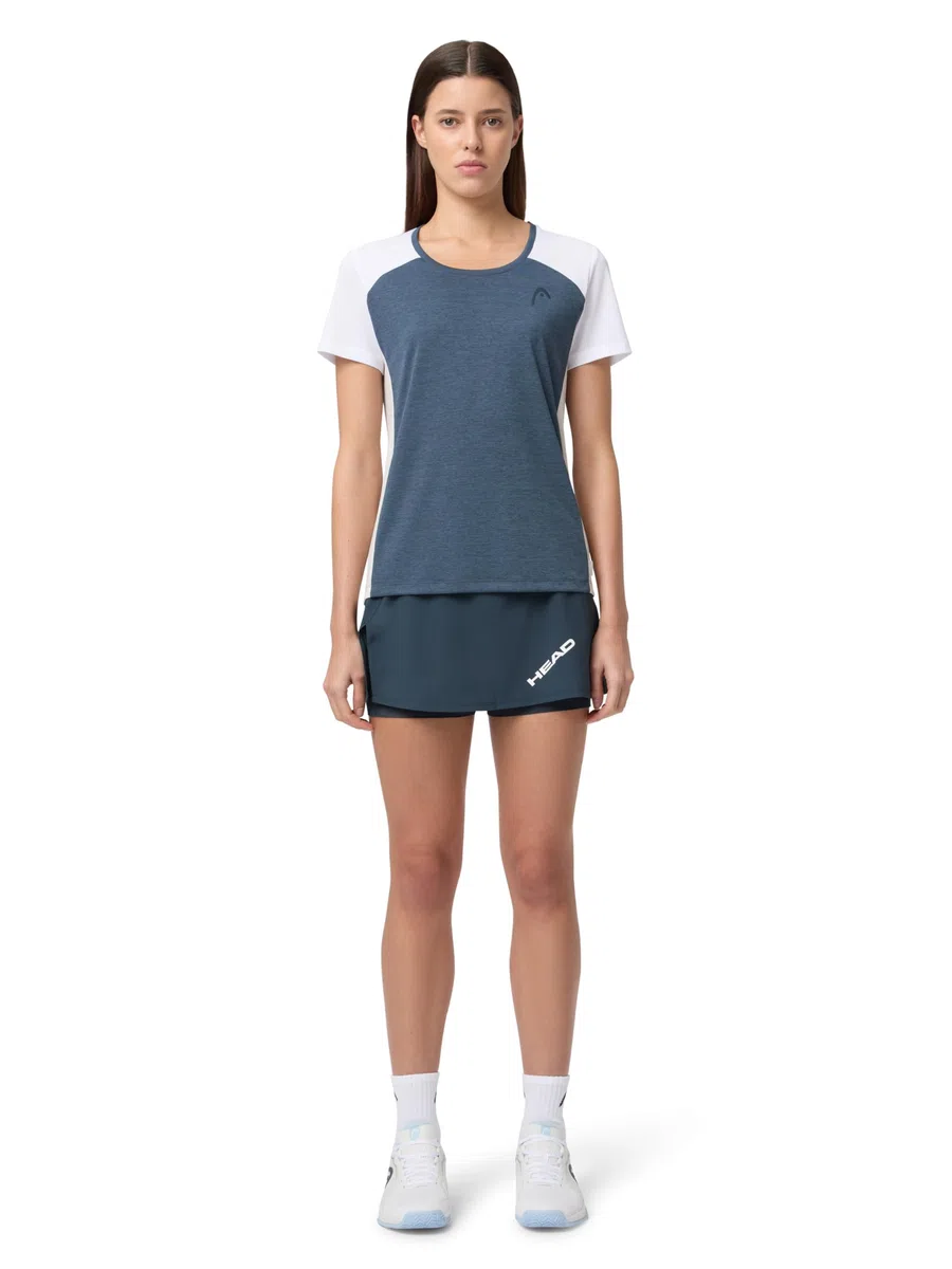 HEAD Play Tech Camiseta de Manga Corta Mujeres Azul Oscuro