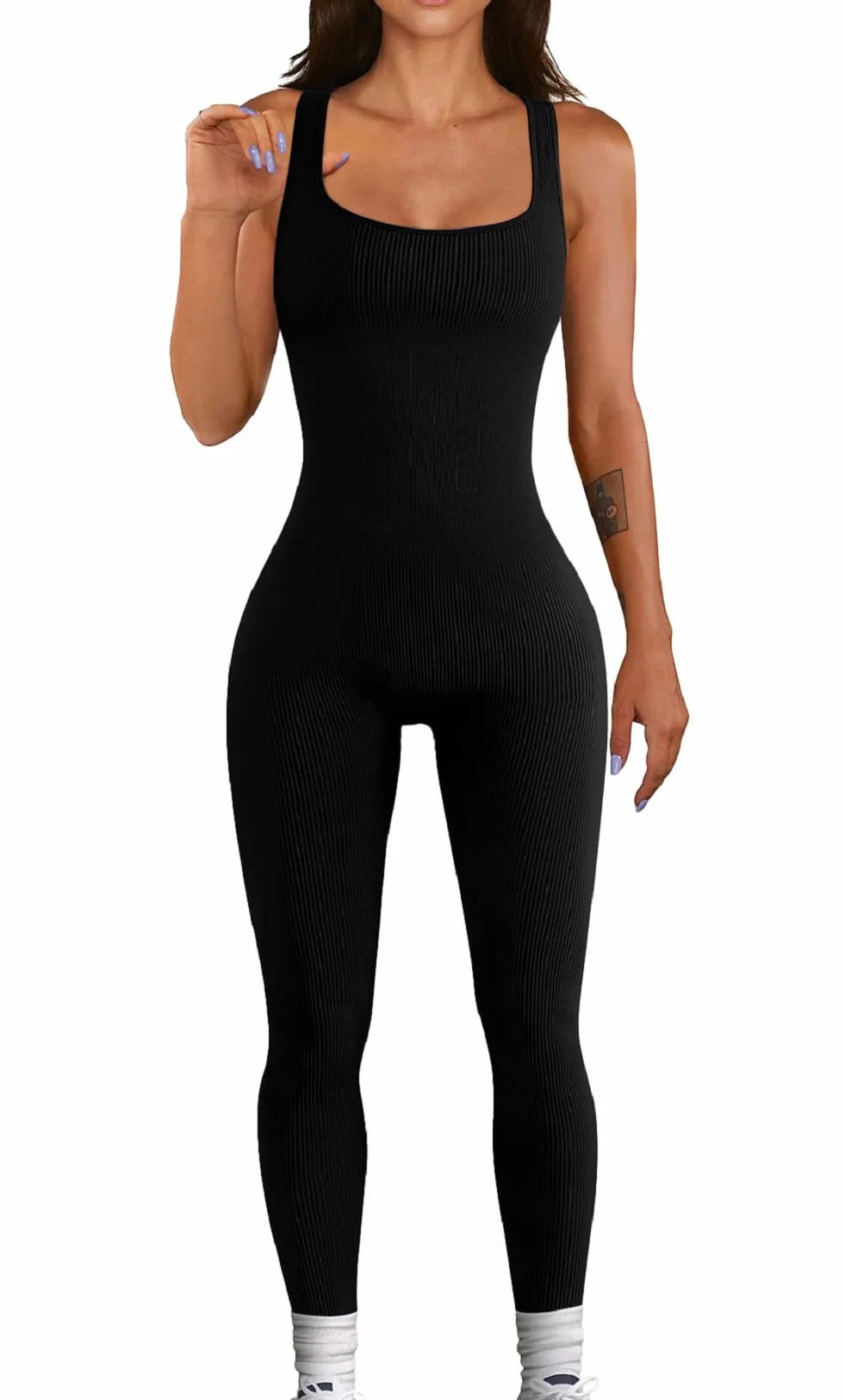 Jumpsuit Deportivo Mujer Push Up Mono Espalda Descubierta Sin Mangas Body Reductor Gym Largo Mameluco Yoga Ropa Gimnasio Fitness