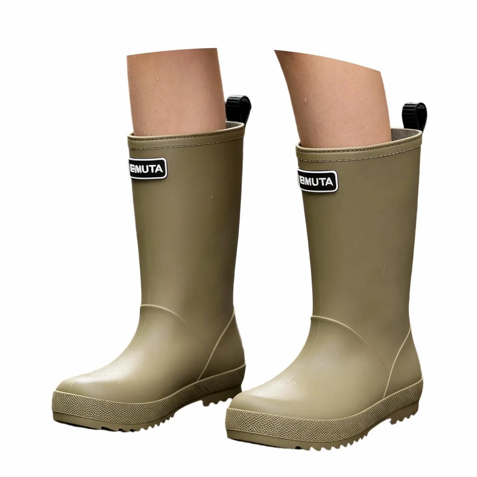 Generisch Botas de lluvia para mujer, caña media, ligeras, antideslizantes, de goma | Botas de goma ligeras, antideslizantes, impermeables, ideales para senderismo, camping y actividades al aire libre
