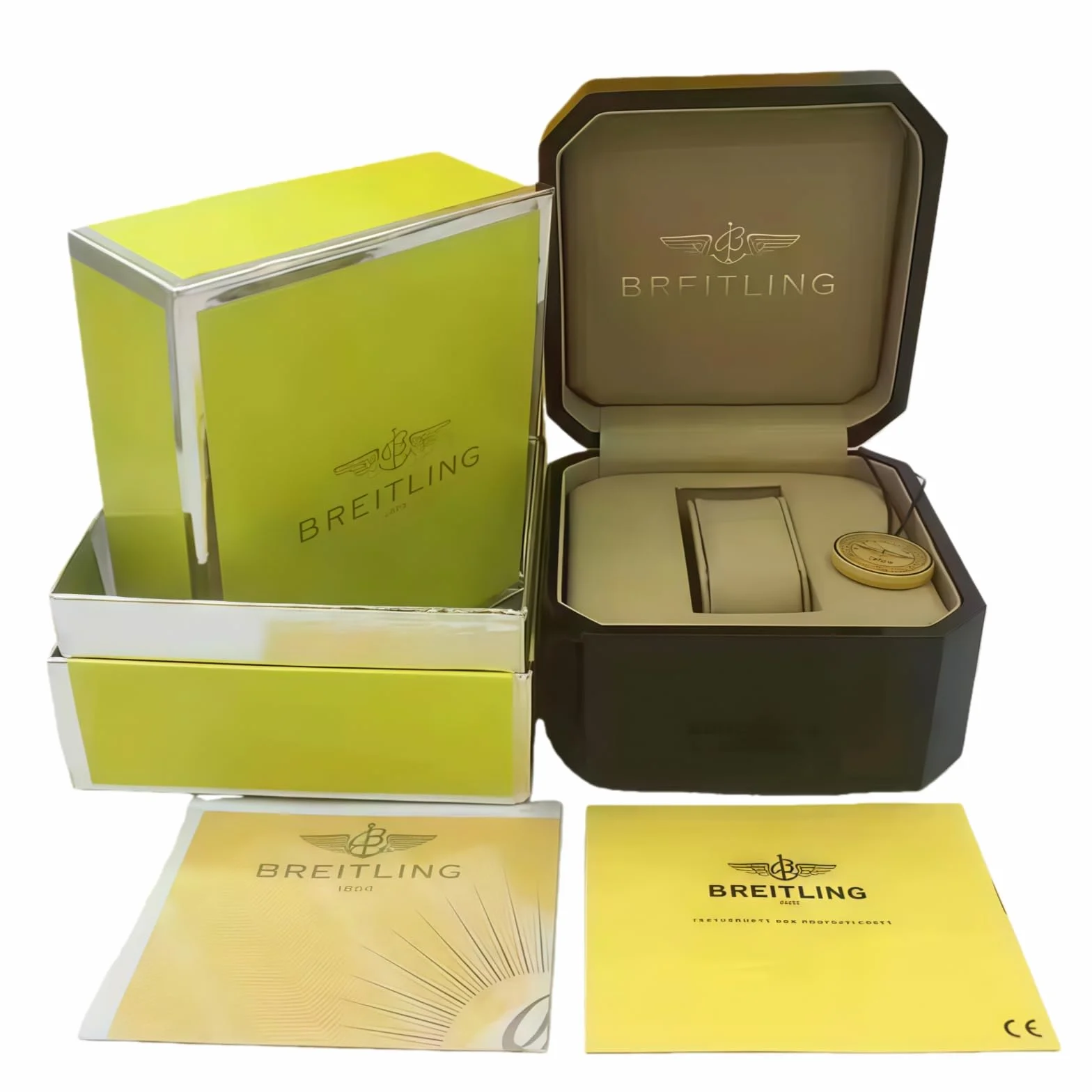 Caja Reloj Universal Exterior Negro Alto Brillo Protector Almacenamiento para Breitling