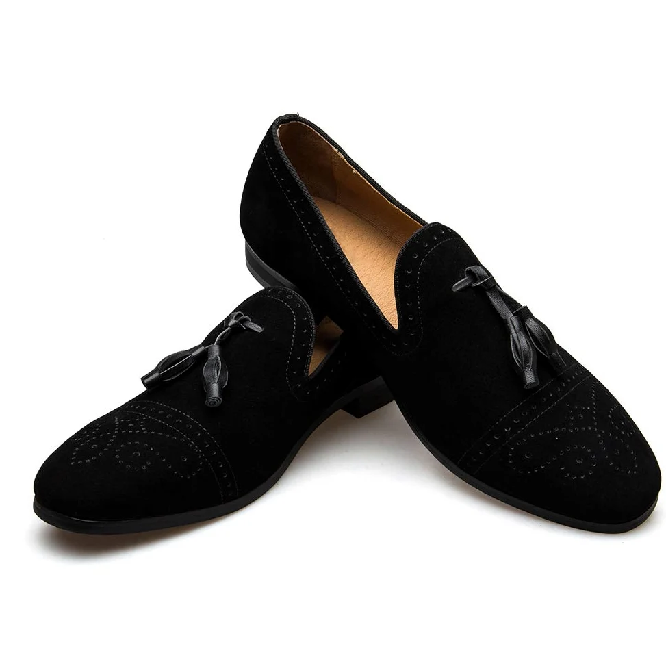 JITAI Mocasines De Hombre Piel Mocasines Hombre con Flecos Y Zapatos Casuales para Mocasin Hombre