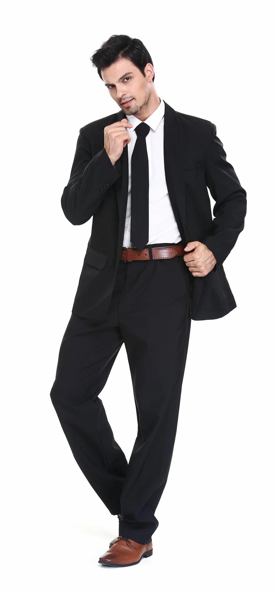Traje de Fiesta para Hombre, Color sólido, Traje de Ocio para Fiesta de Halloween con Corbata y Pantalones