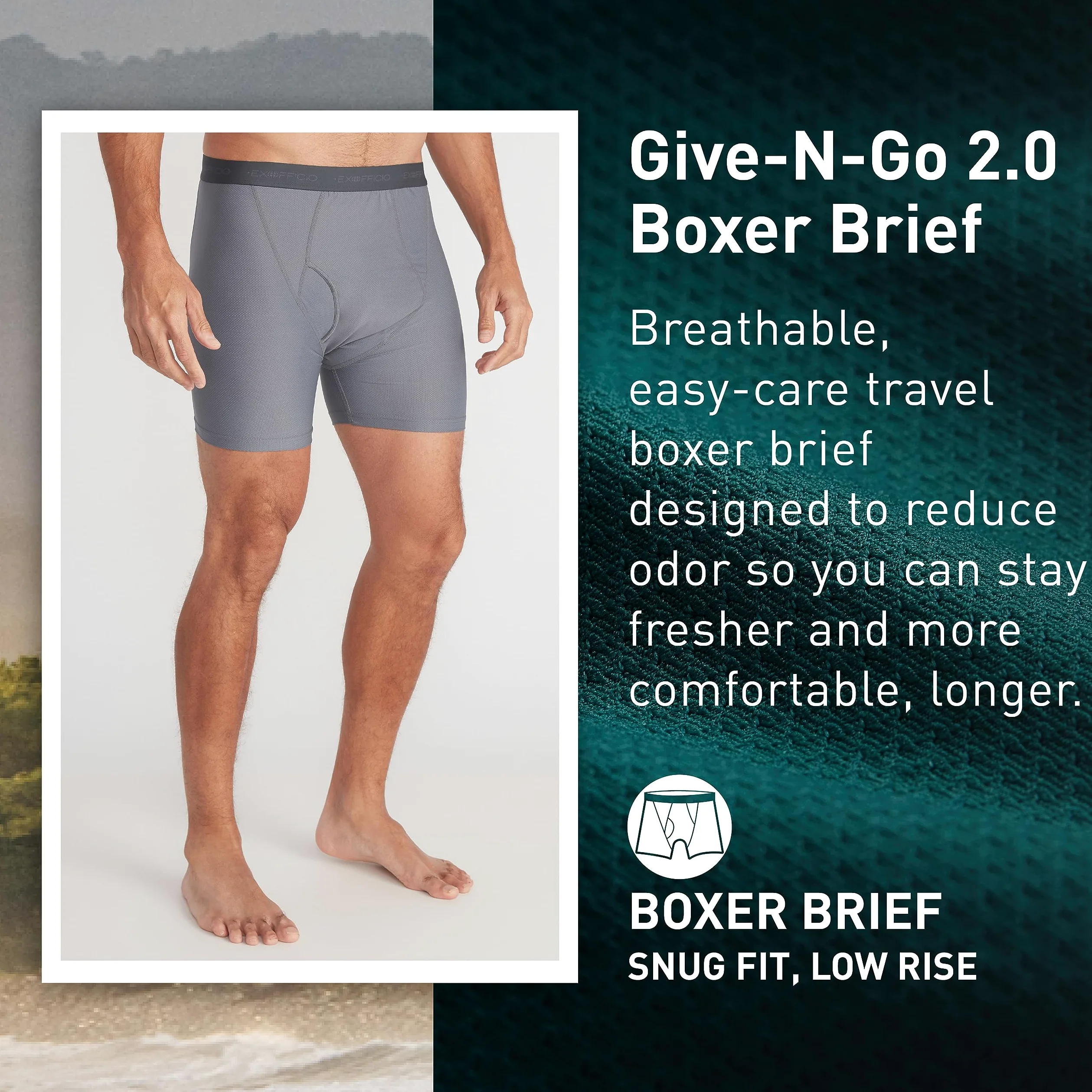 Ex-Officio Give-n-go 2.0 - Calzoncillos Tipo Bóxer (2 Unidades) Calzoncillos Tipo bóxer Hombre (Pack de 1)