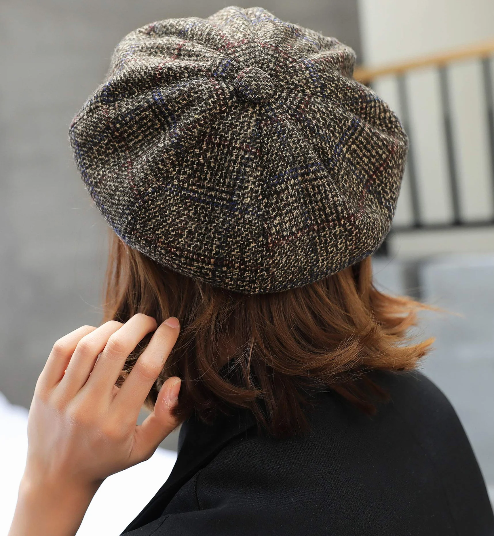 Superora Boinas Mujer Francesa Vintage Sombreros de Mujer Fiesta Invierno Clásico Gorro Caliente Beret Francés Beanie Cozy Enrejado