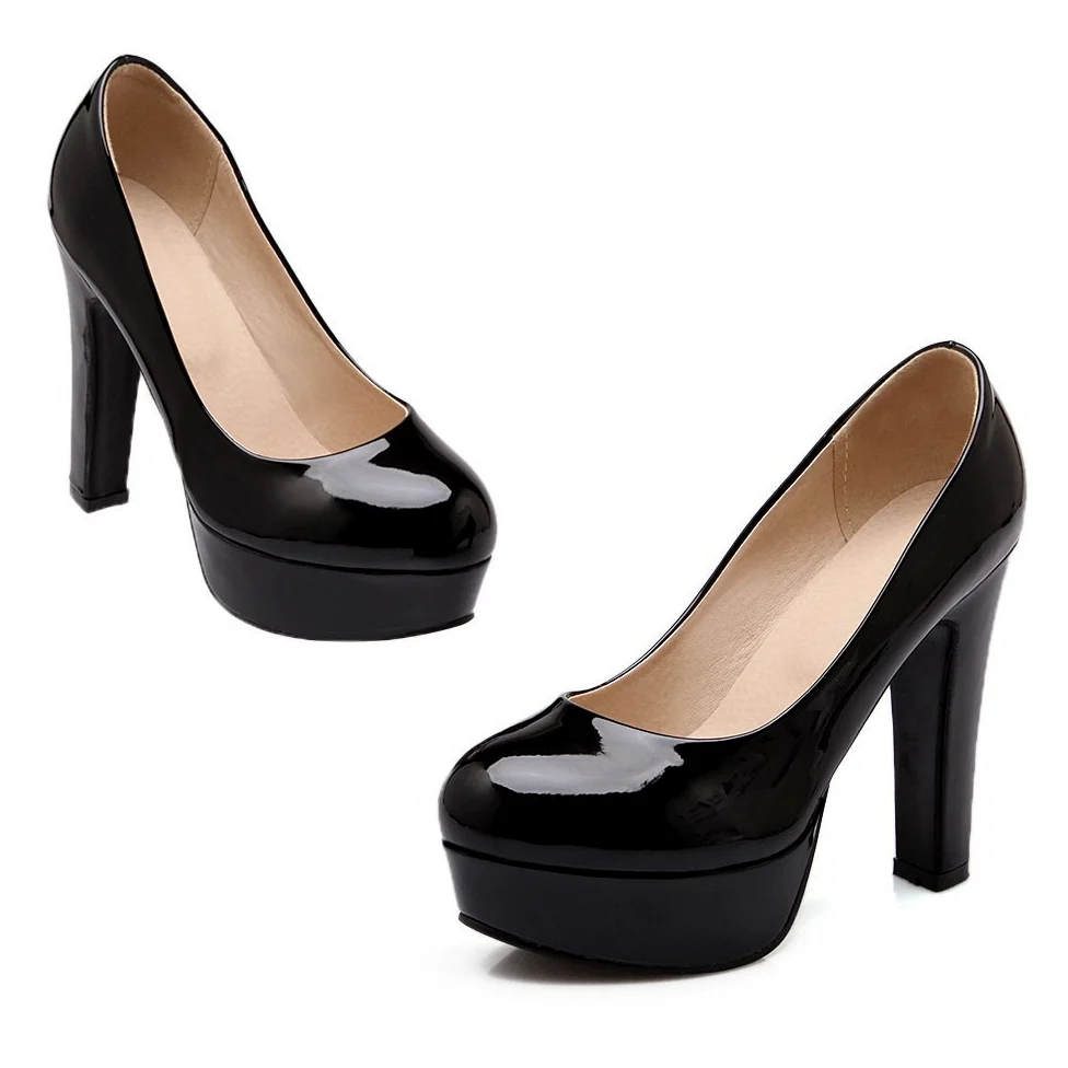 Zapatos de tacón de aguja para mujer de moda redonda con tacón superalto de 12 cm, cómodos y fáciles de caminar de 3 cm, plataforma de fiesta para mujer, talla grande, z99-10s